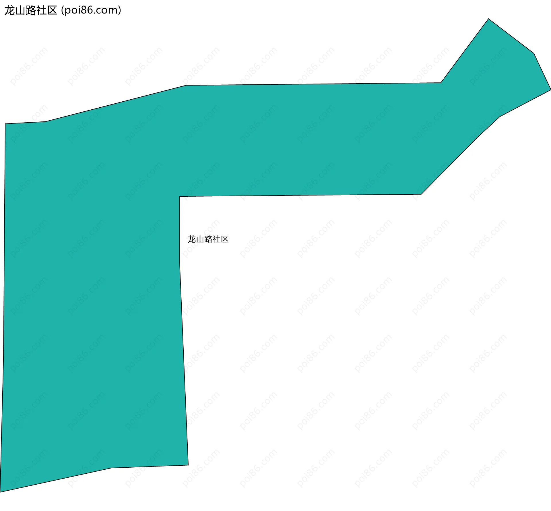 龙山路社区边界地图