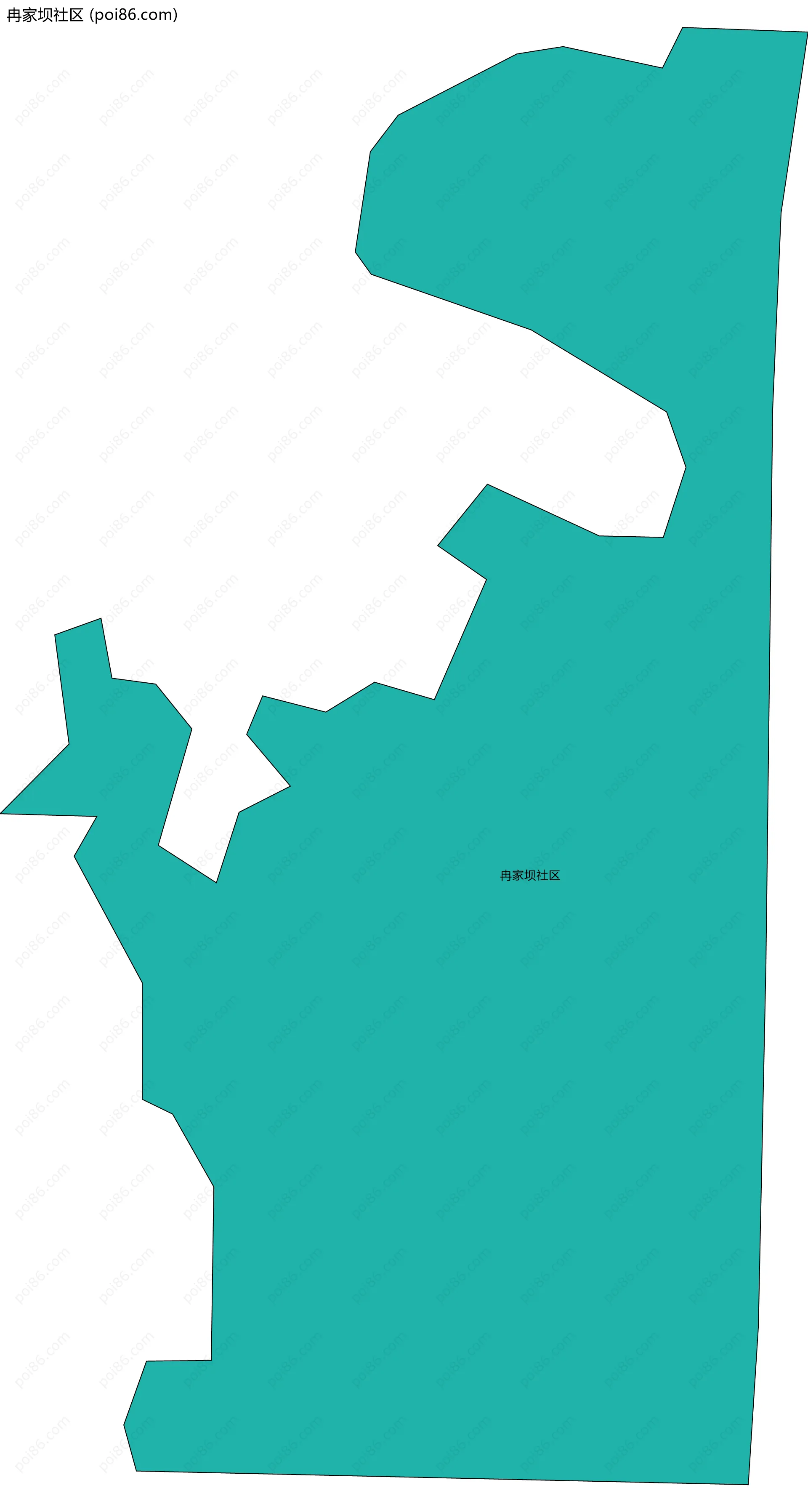 冉家坝社区边界地图