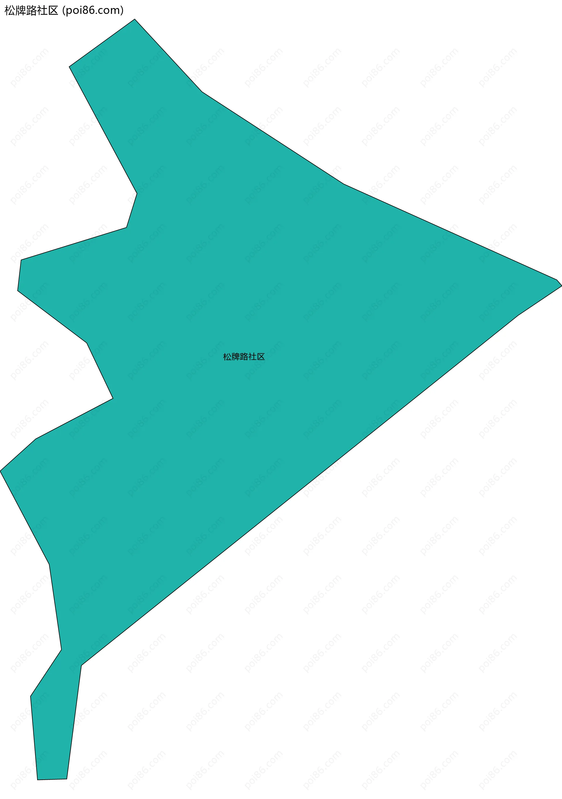 松牌路社区边界地图