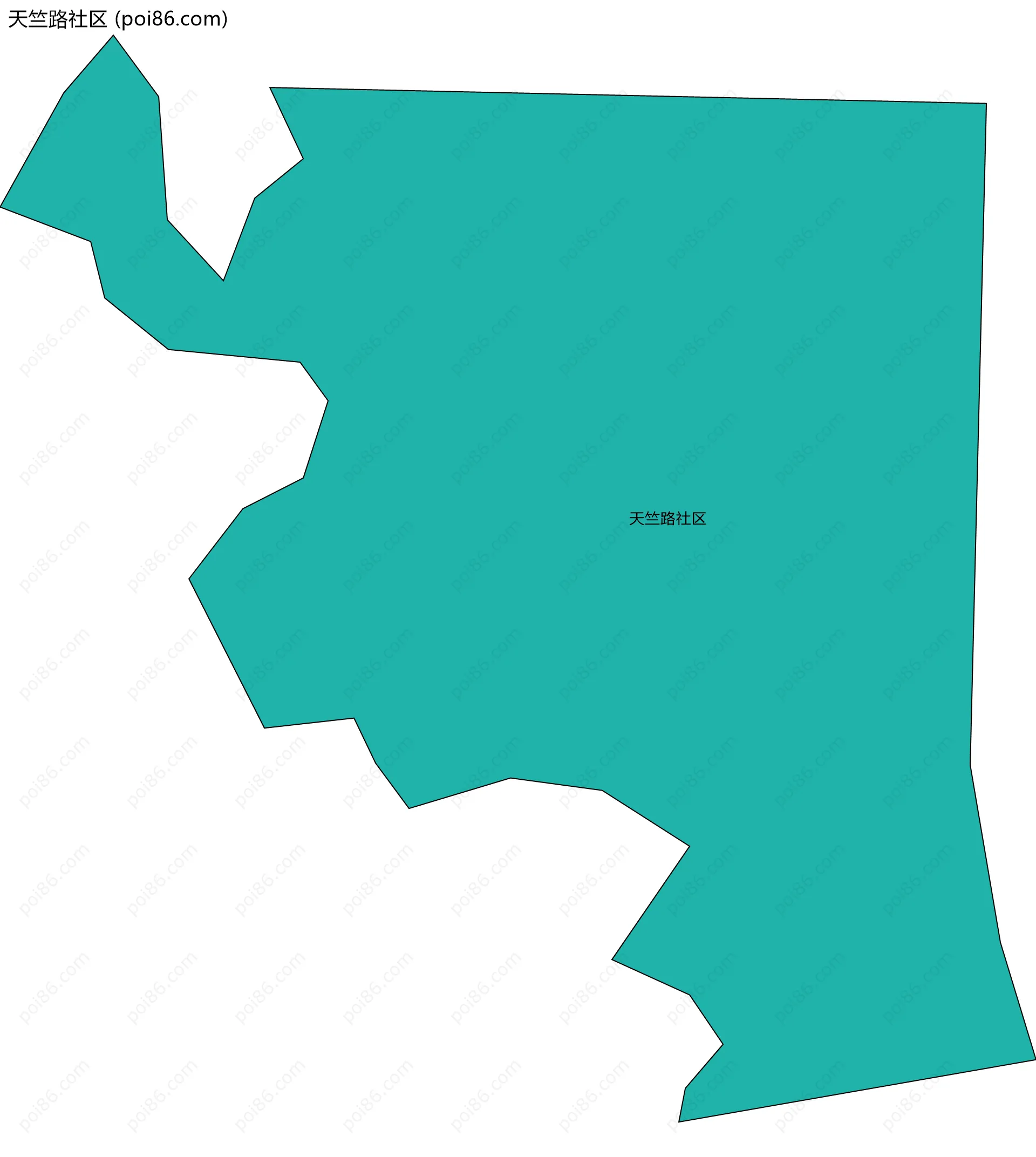 天竺路社区边界地图