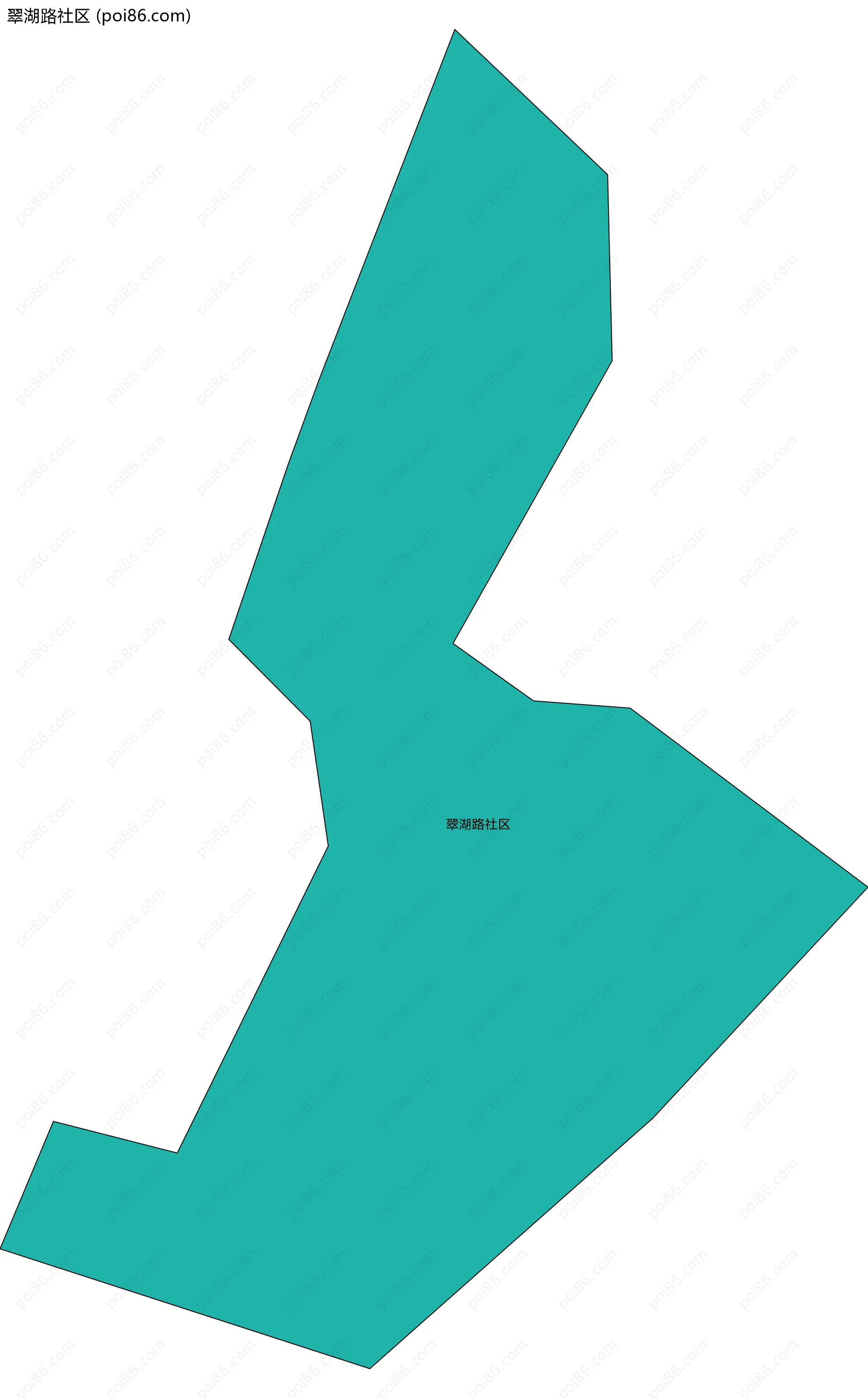 翠湖路社区边界地图