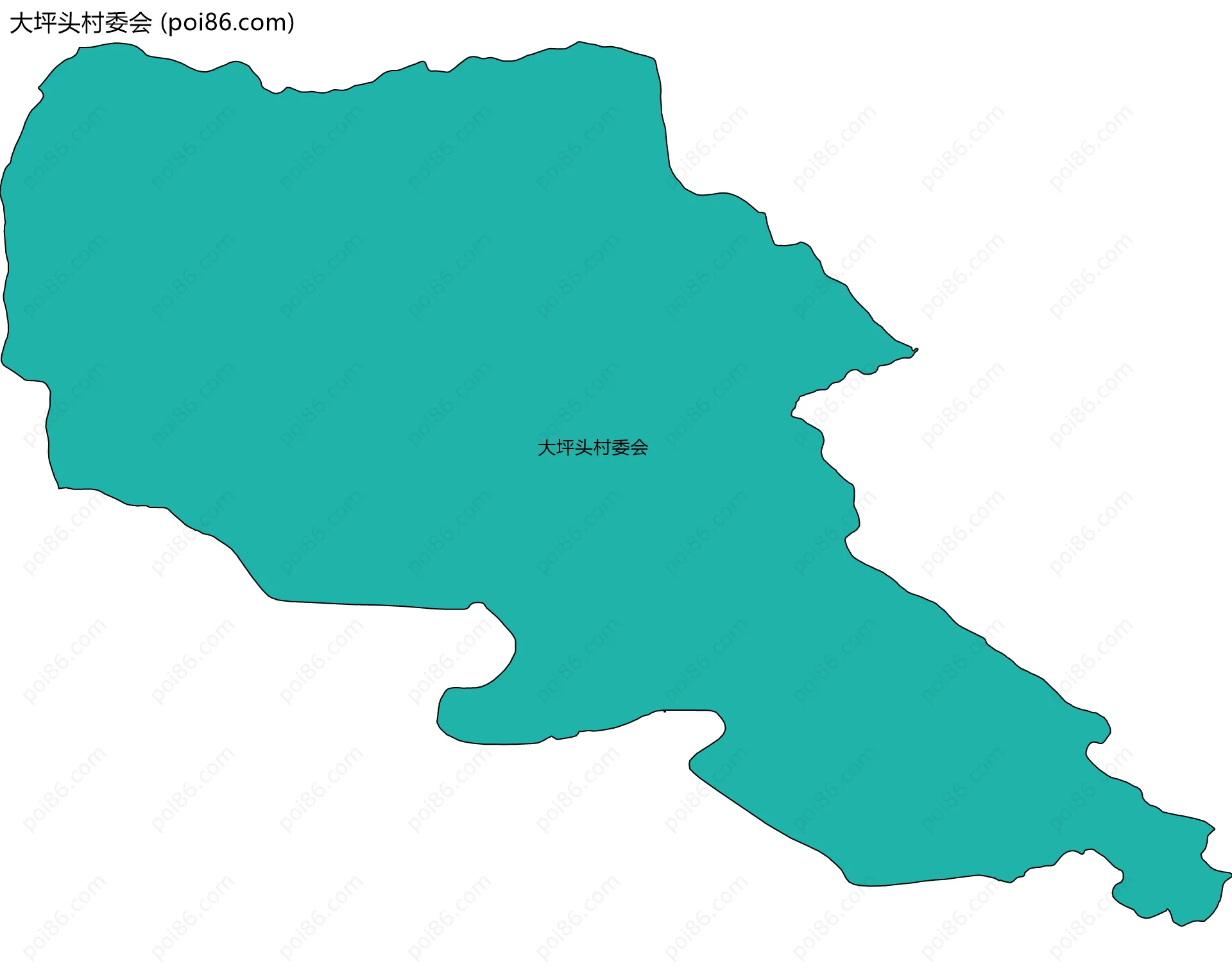 大坪头村委会边界地图