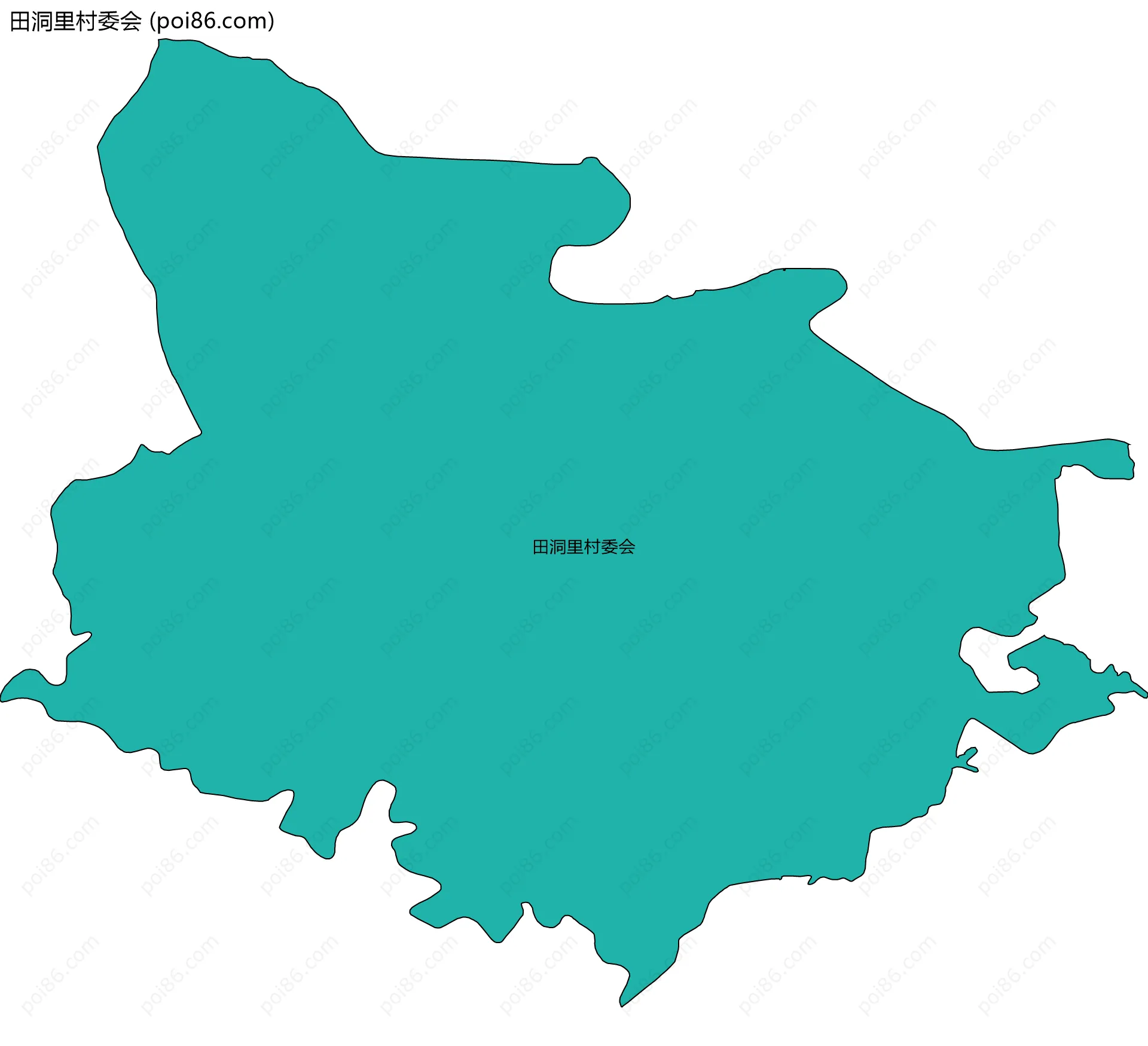 田洞里村委会边界地图