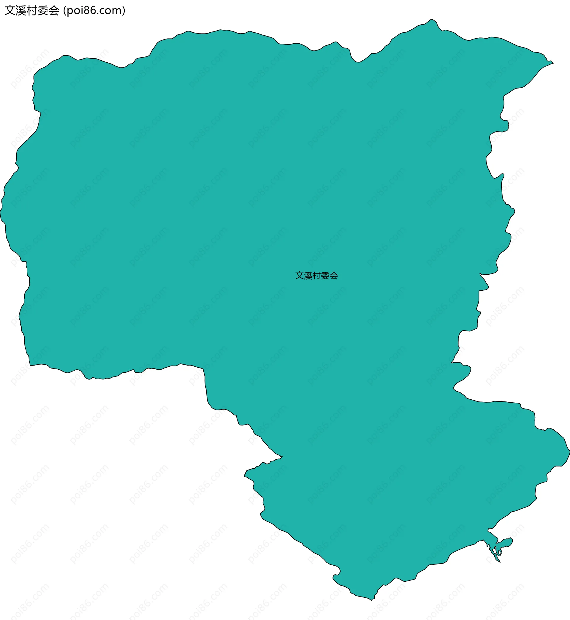 文溪村委会边界地图