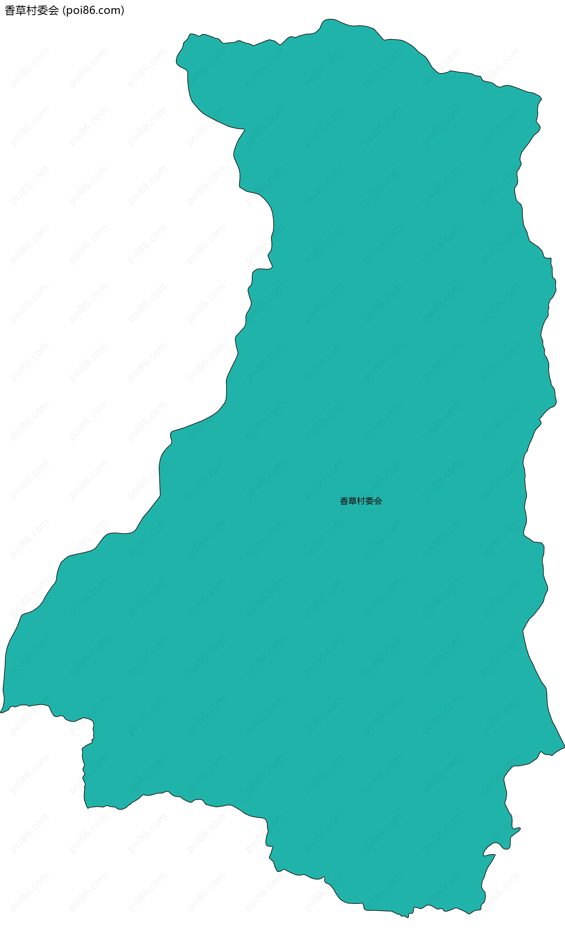 香草村委会边界地图