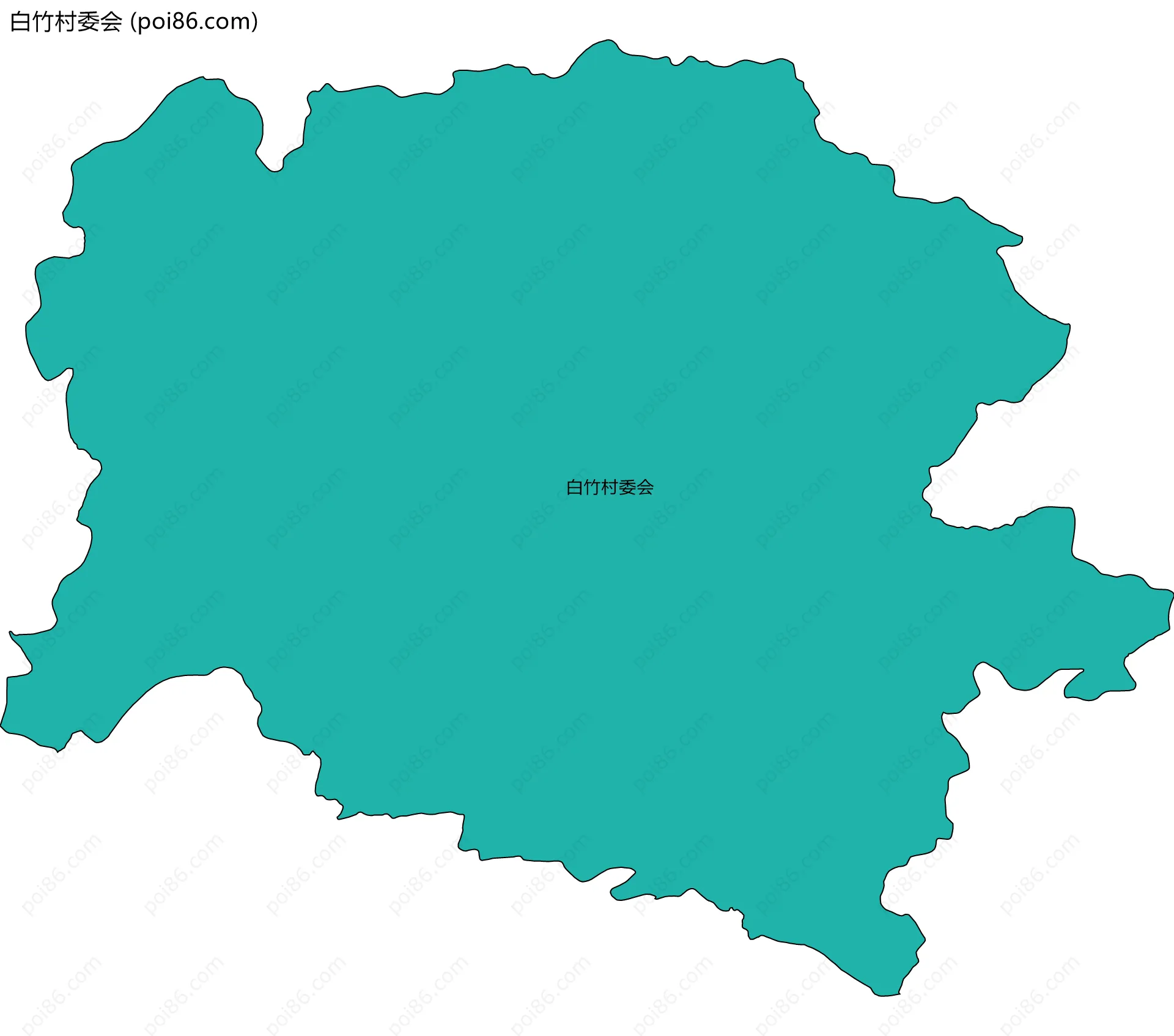 白竹村委会边界地图