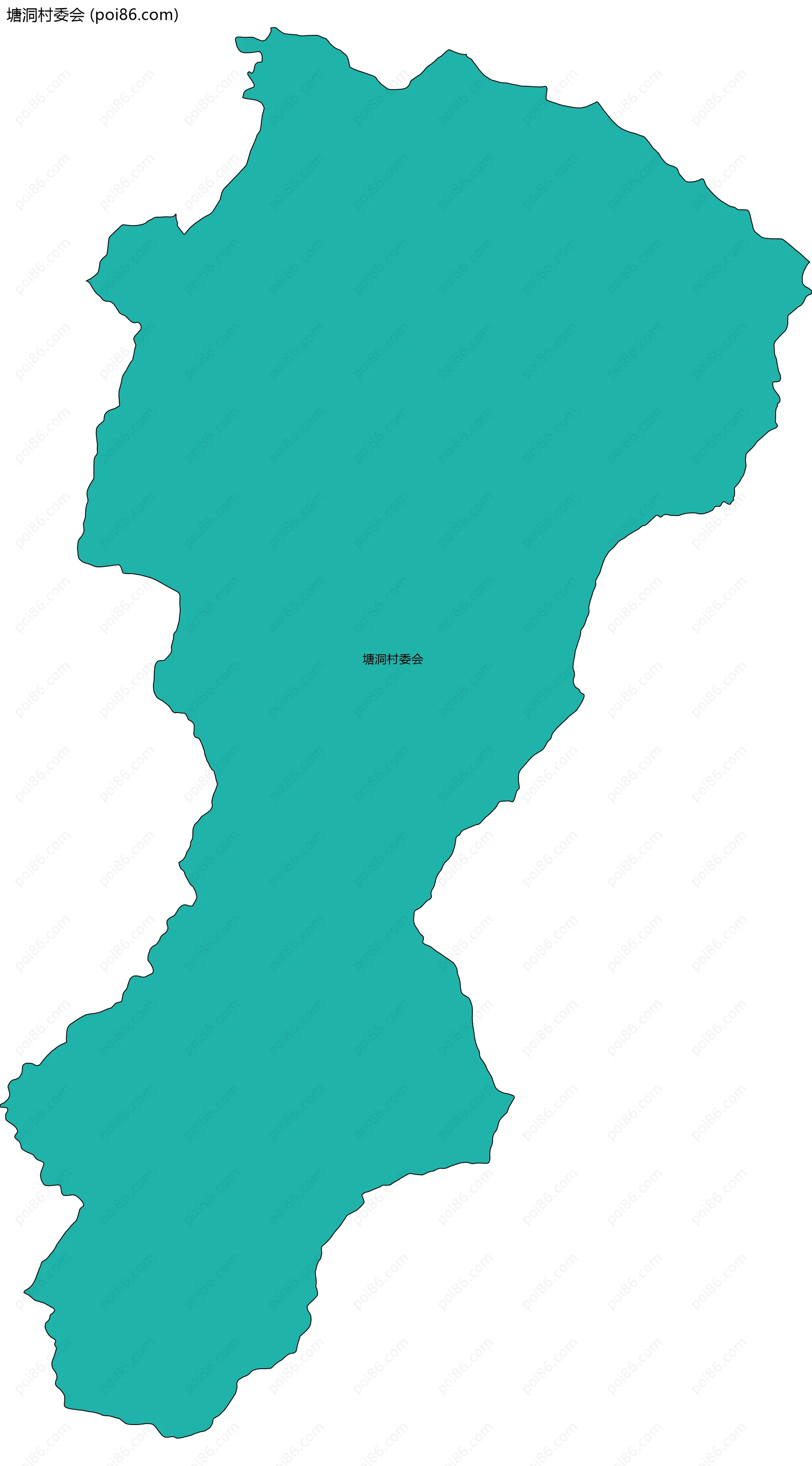 塘洞村委会边界地图