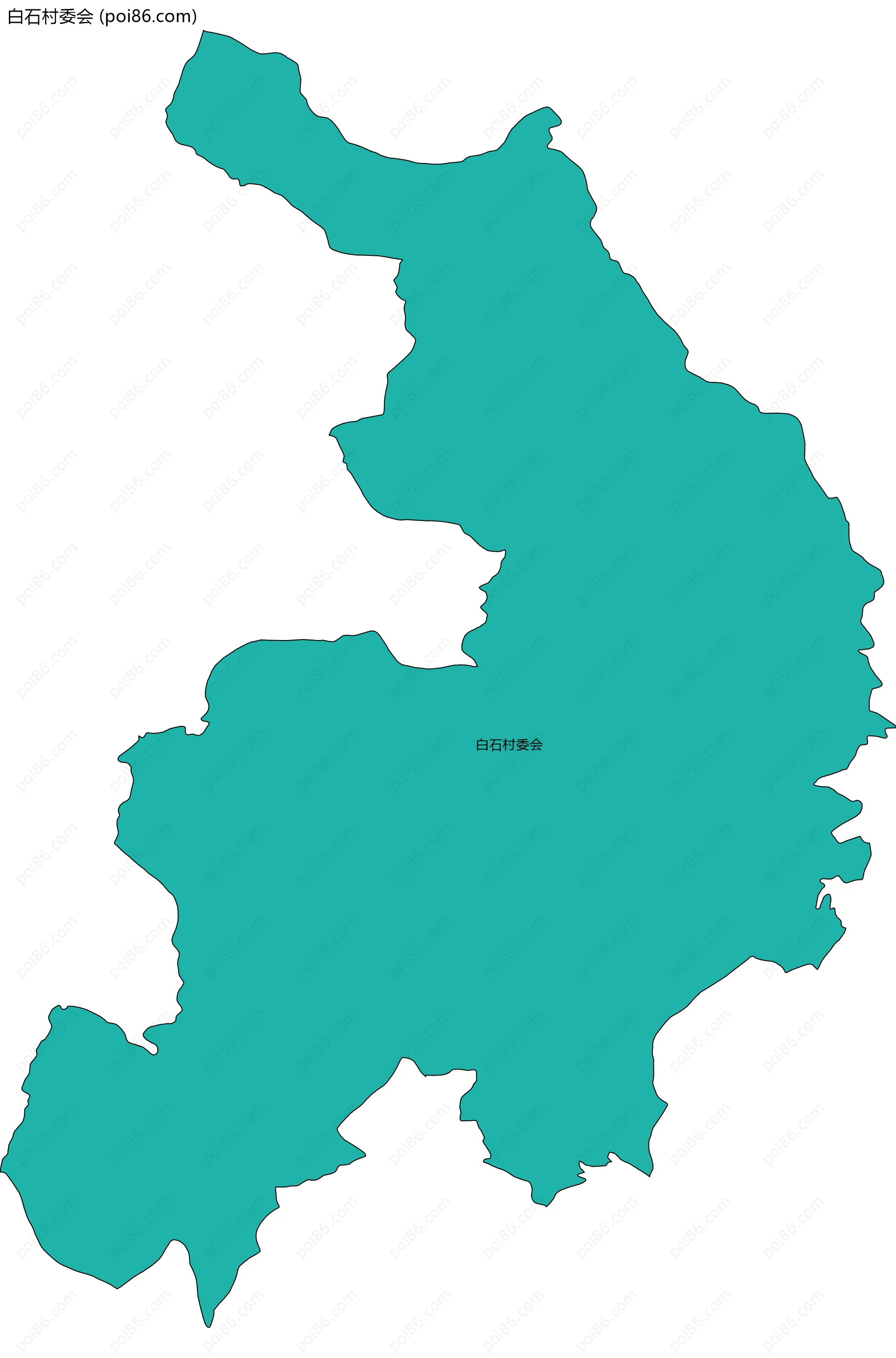 白石村委会边界地图