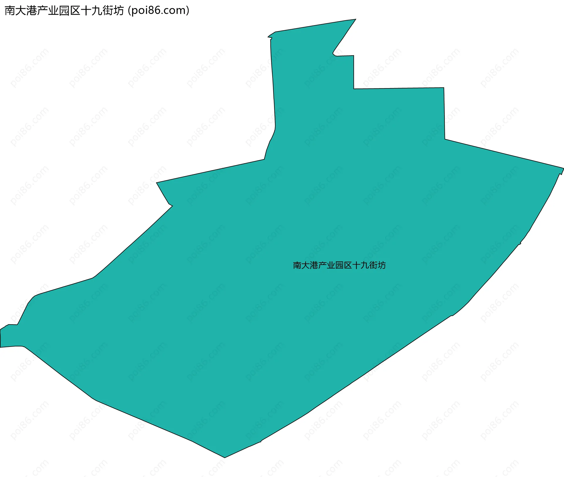 南大港产业园区十九街坊边界地图