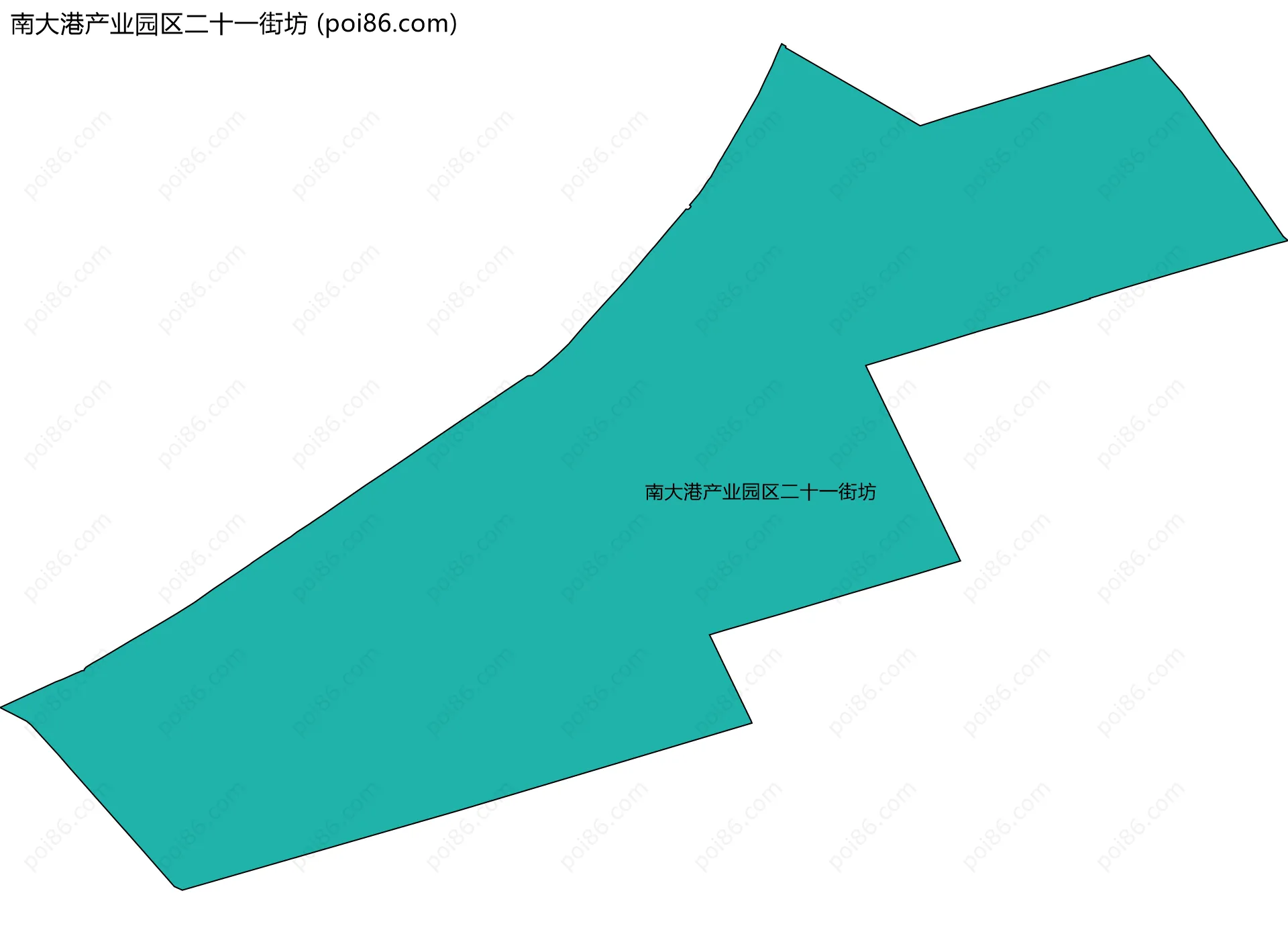 南大港产业园区二十一街坊边界地图