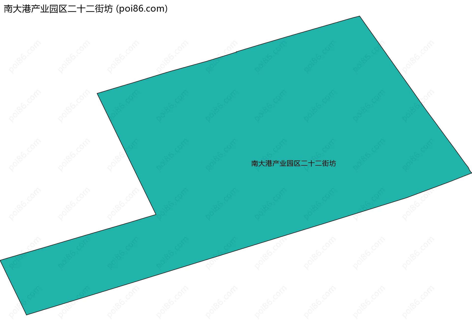 南大港产业园区二十二街坊边界地图