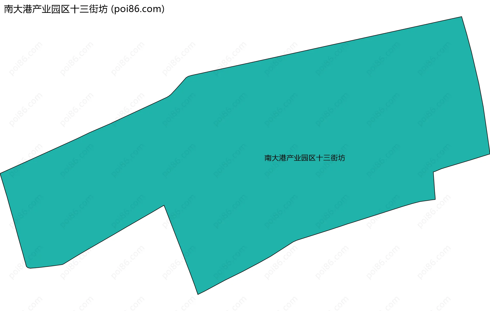 南大港产业园区十三街坊边界地图