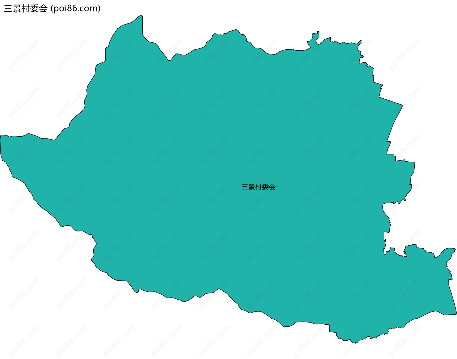 三景村委会边界地图