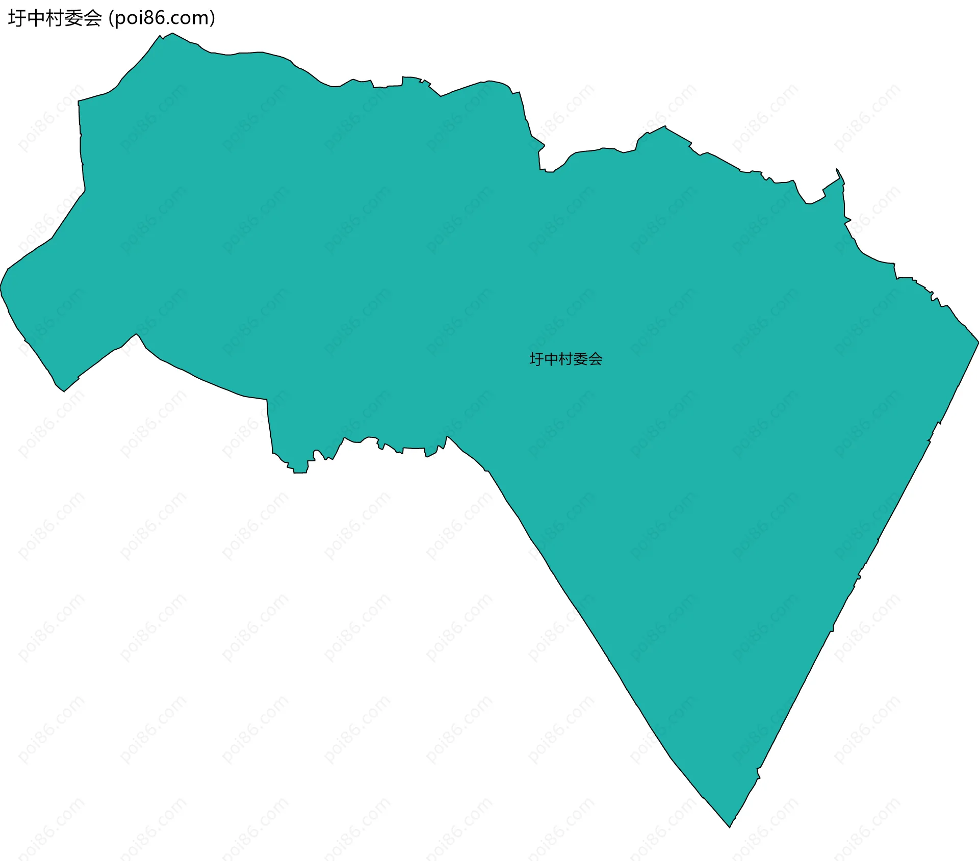 圩中村委会边界地图