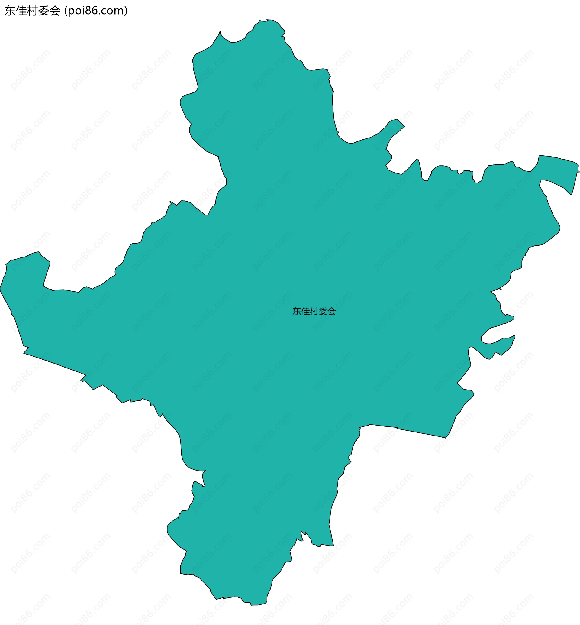 东佳村委会边界地图