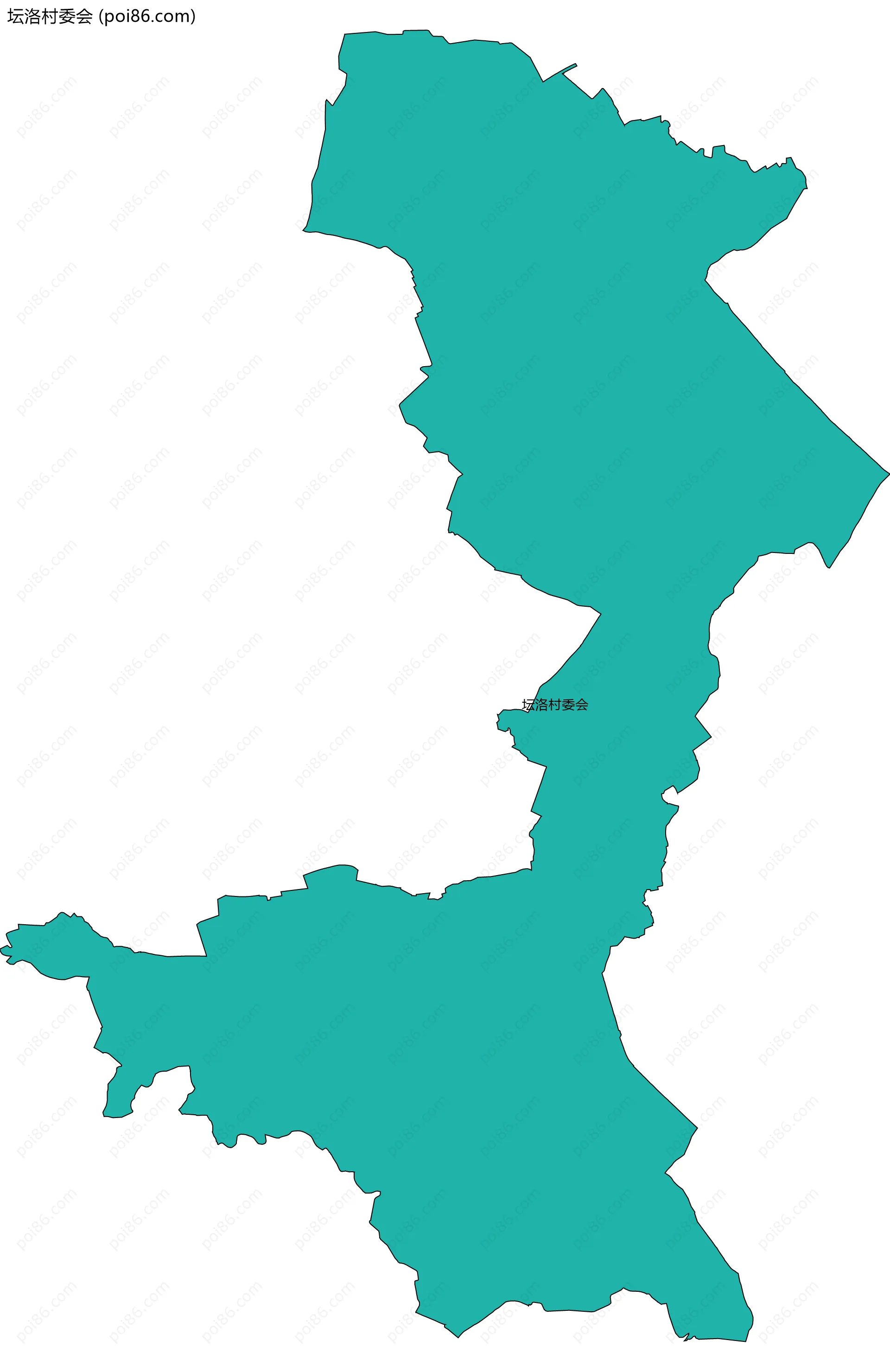 坛洛村委会边界地图