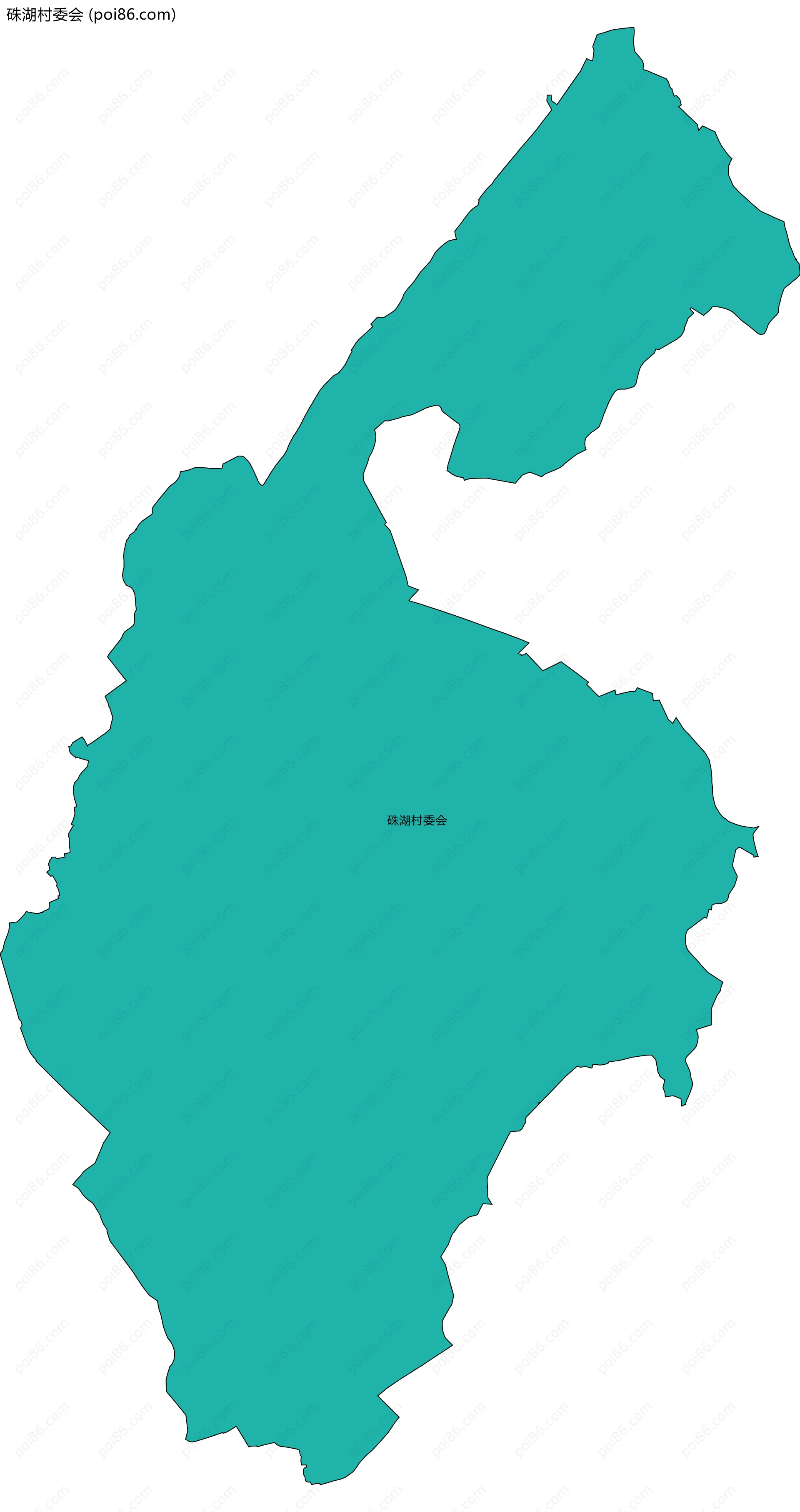 硃湖村委会边界地图