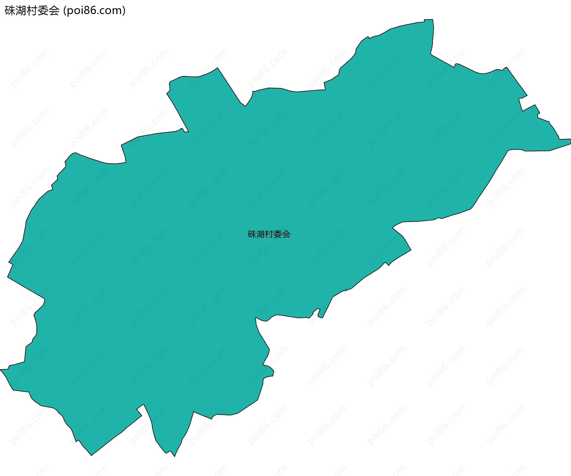 硃湖村委会边界地图
