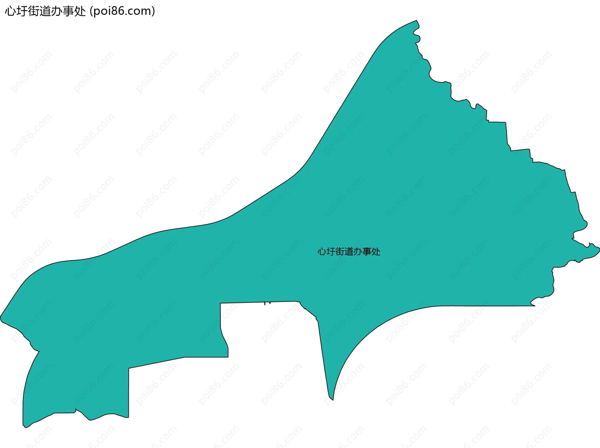 心圩街道办事处边界地图
