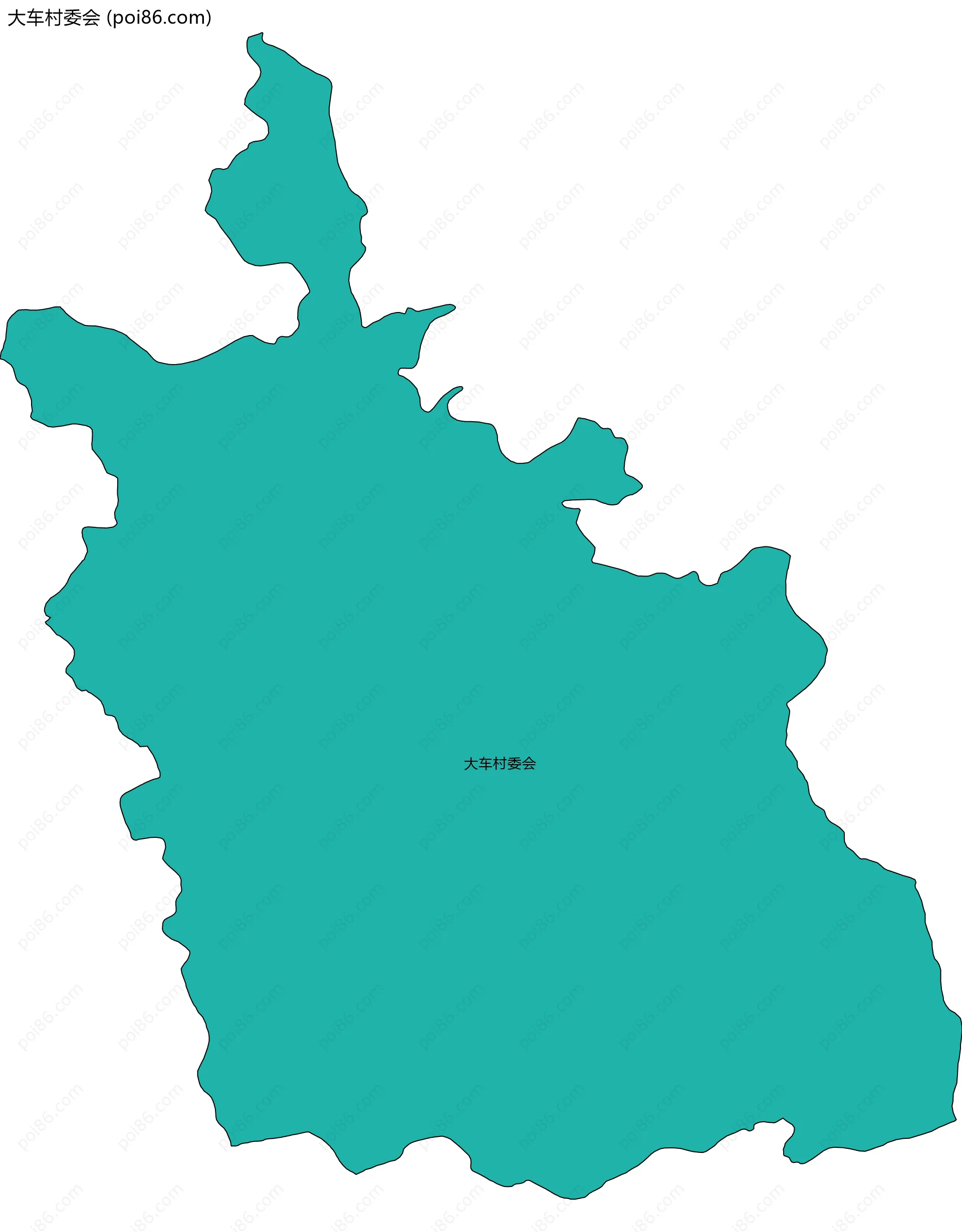 大车村委会边界地图