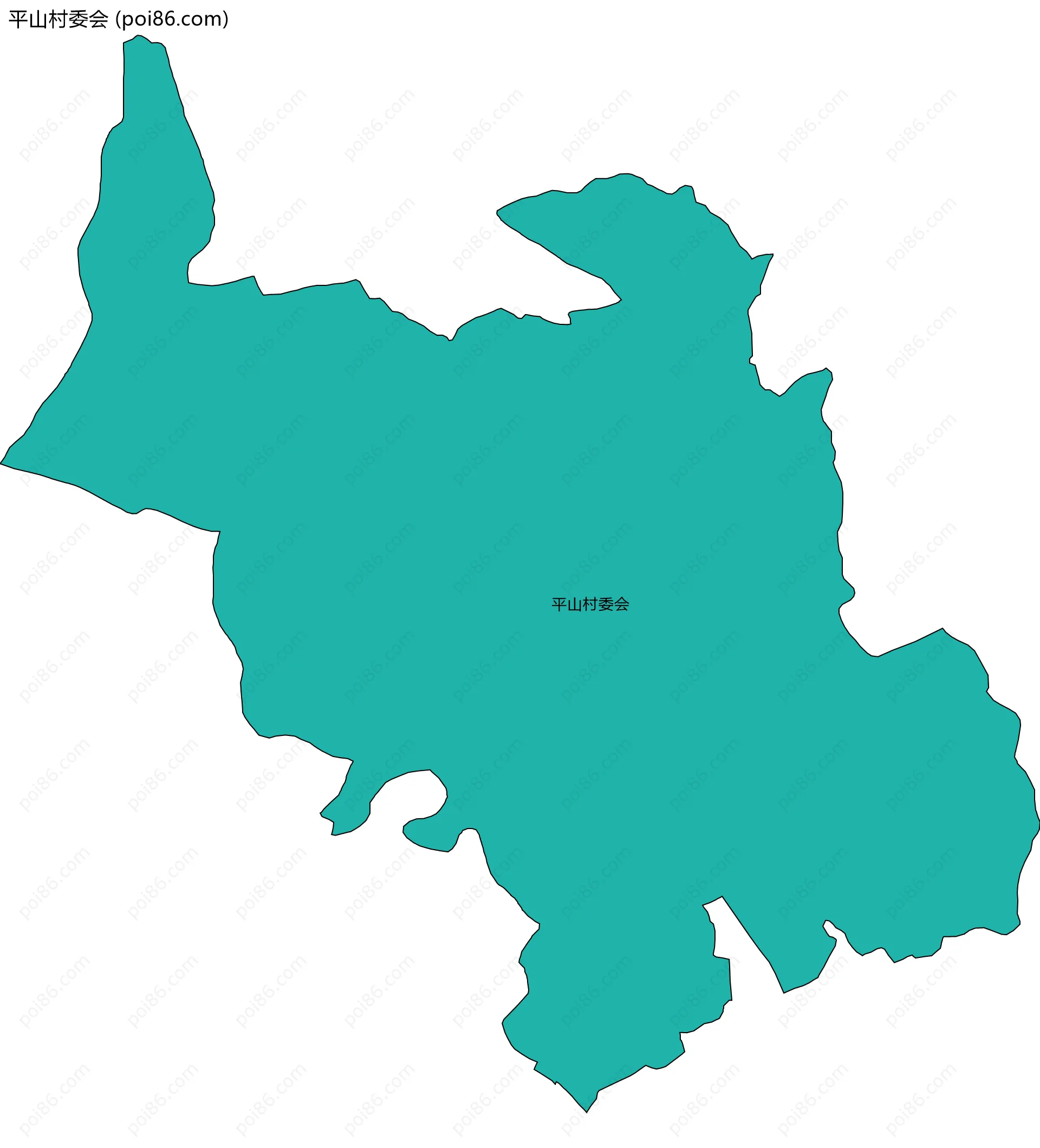 平山村委会边界地图