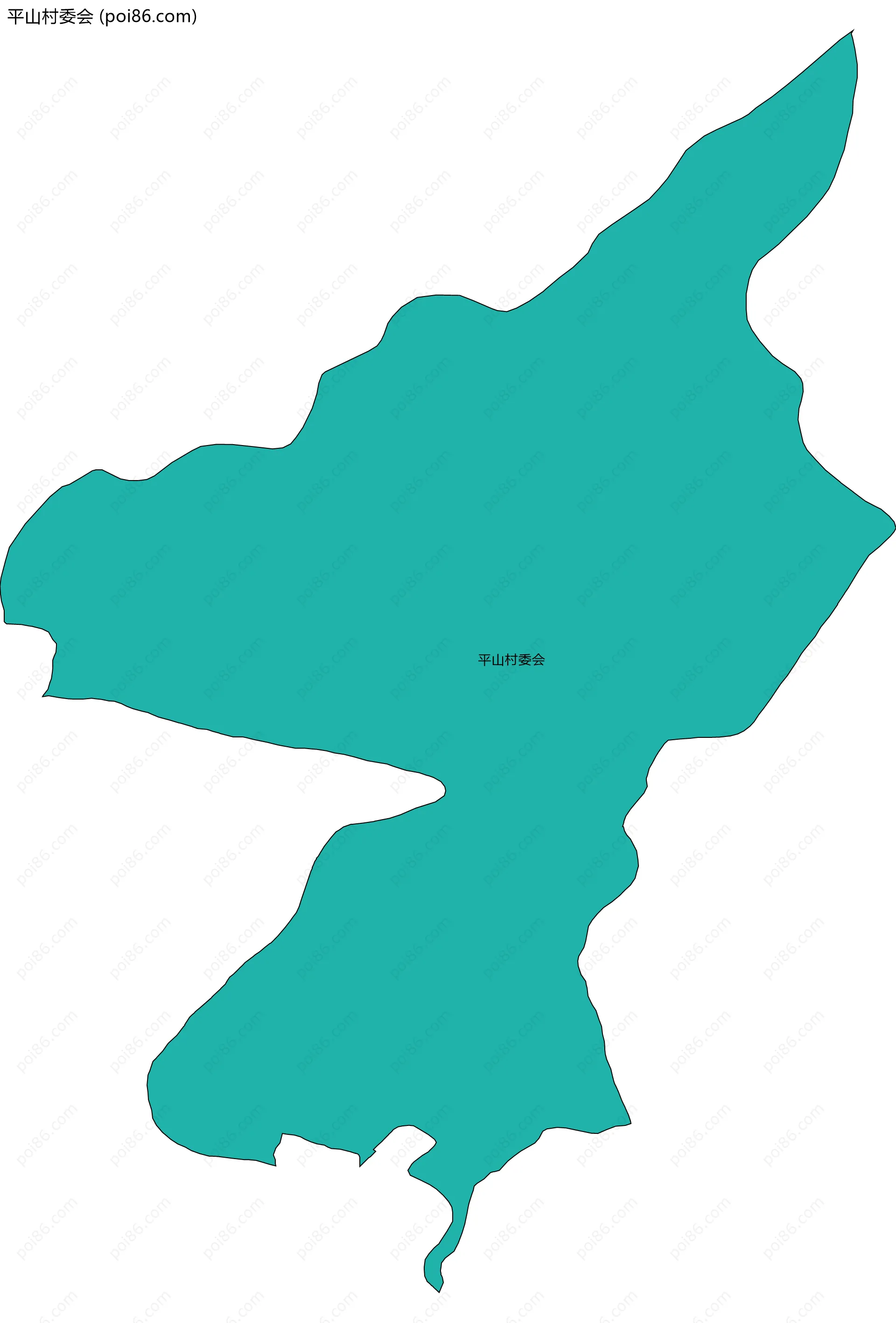 平山村委会边界地图