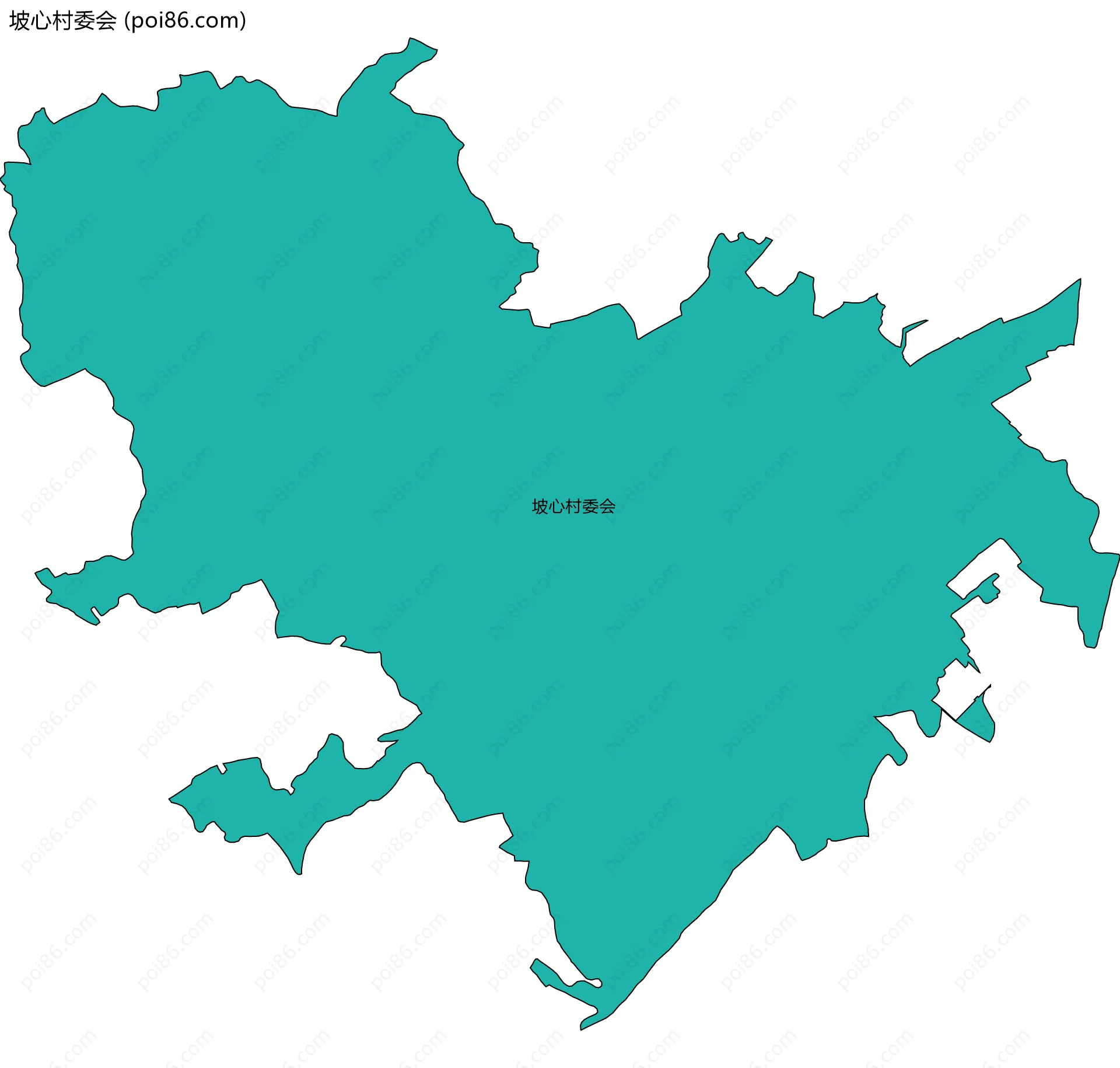 坡心村委会边界地图