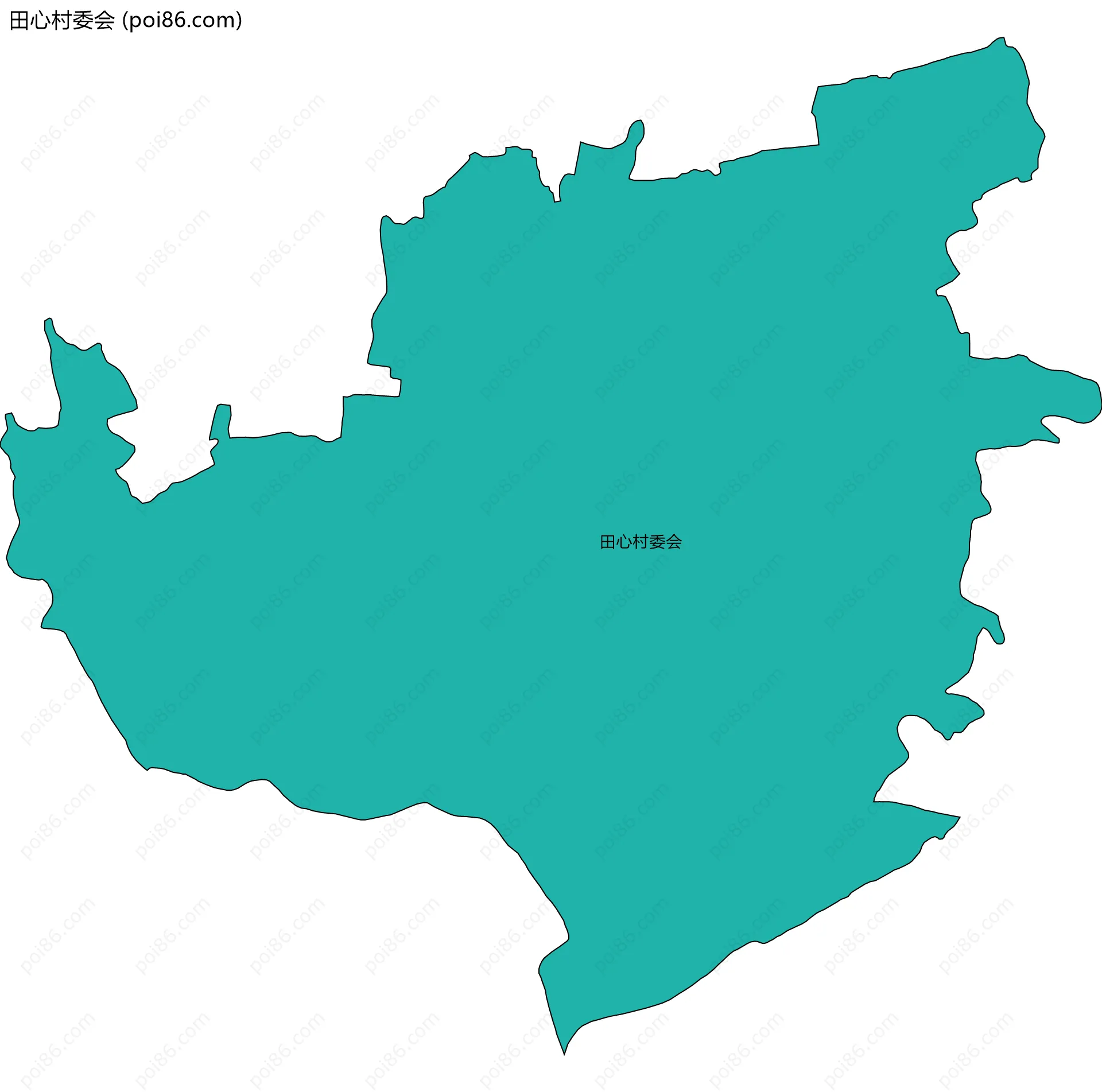 田心村委会边界地图