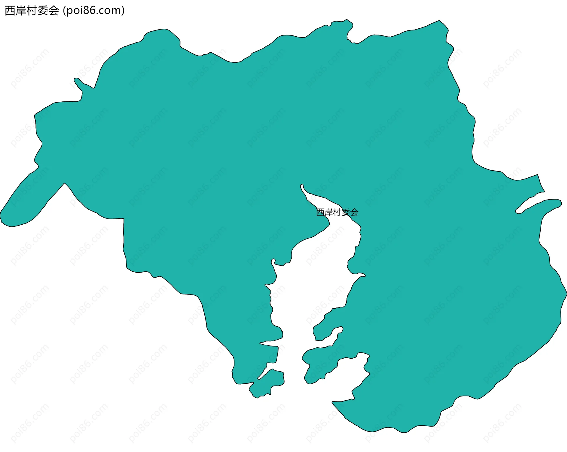 西岸村委会边界地图