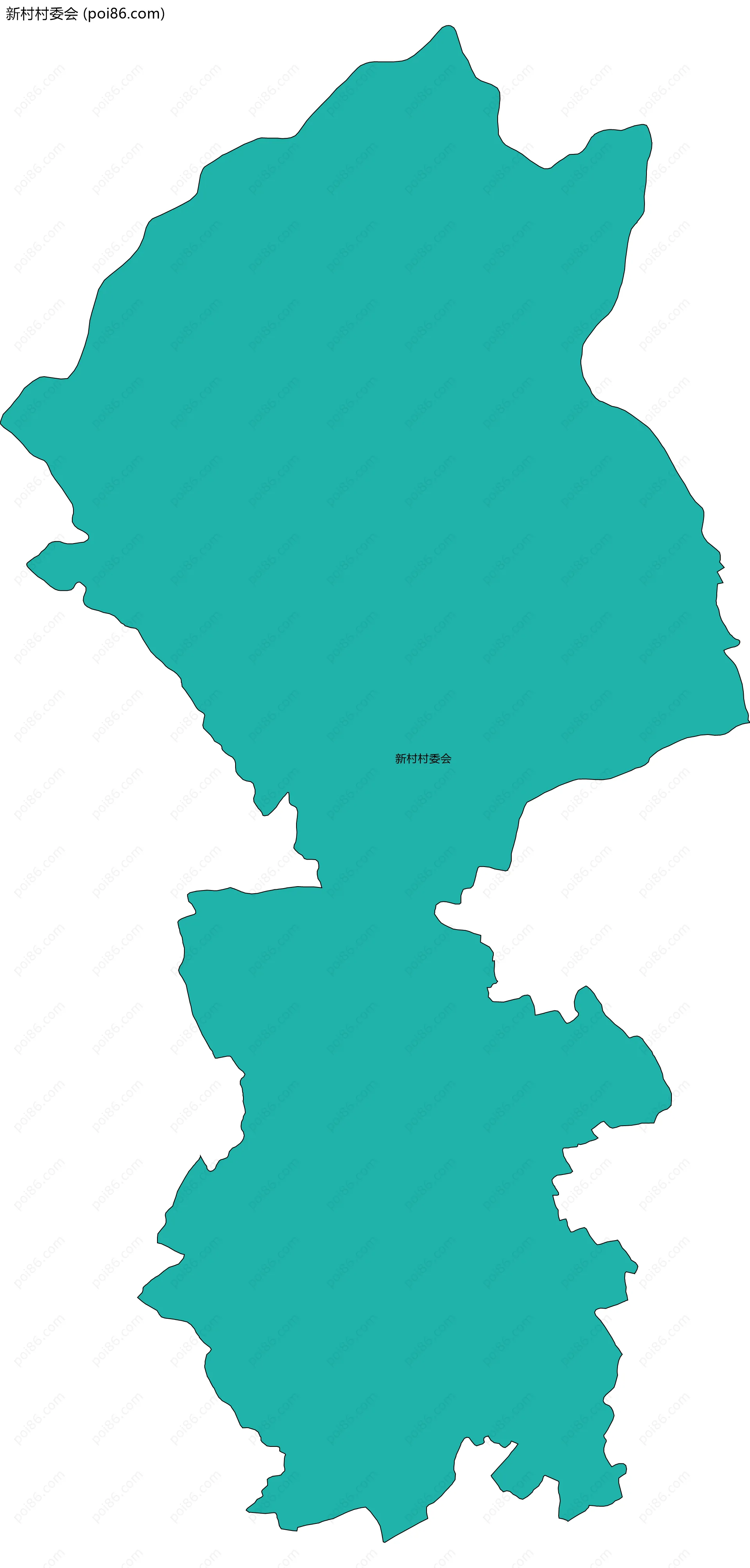 新村村委会边界地图