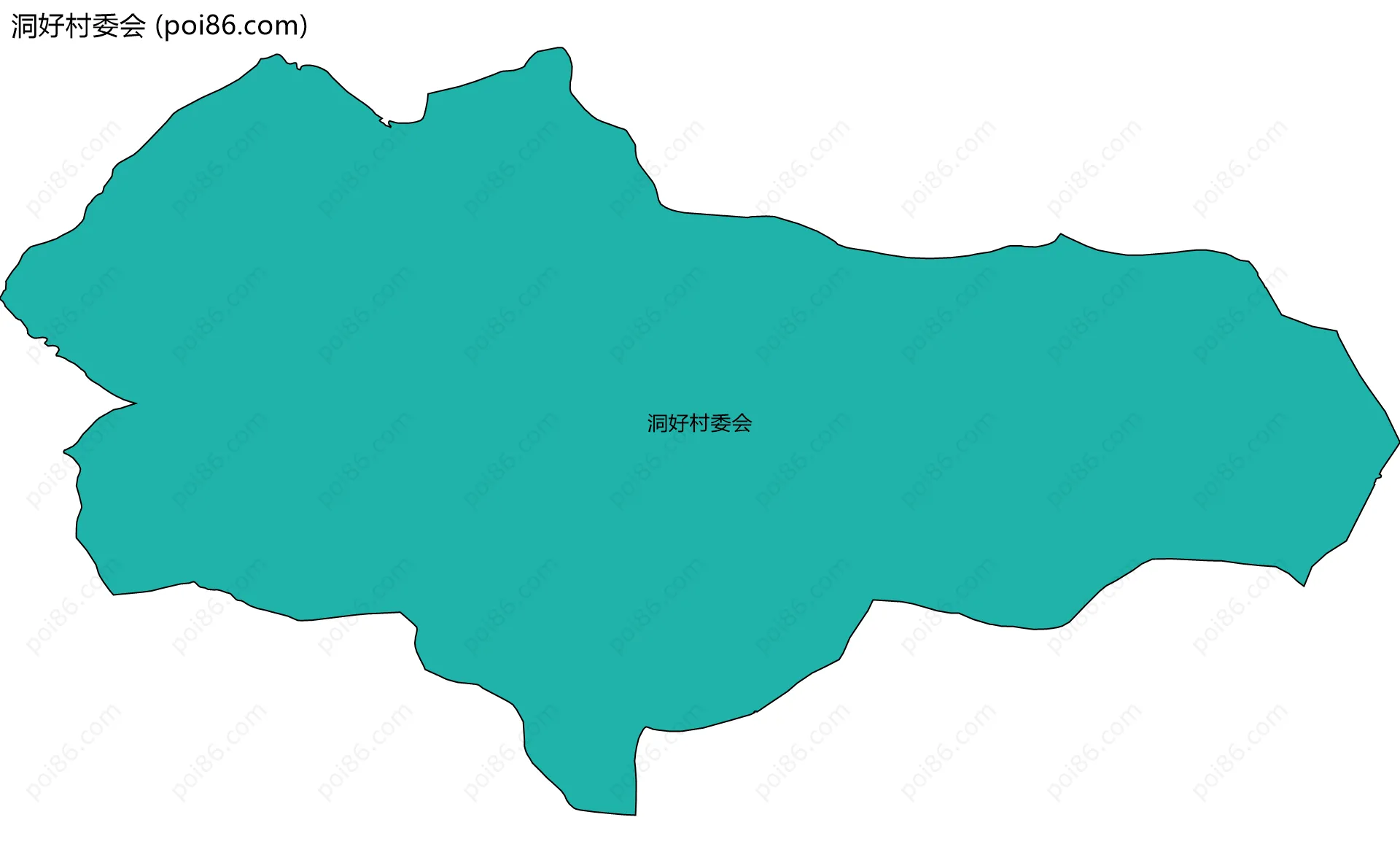 洞好村委会边界地图