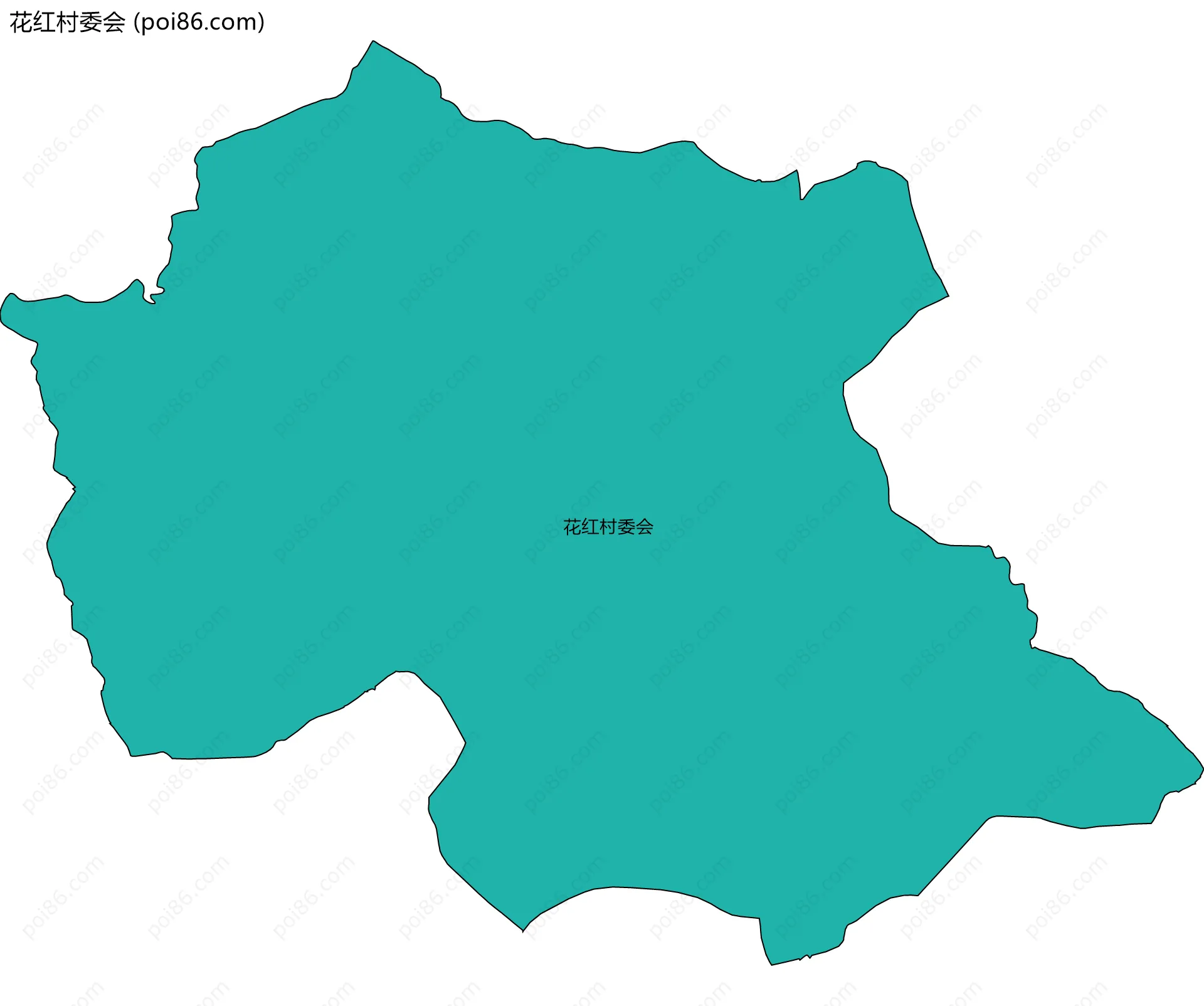 花红村委会边界地图