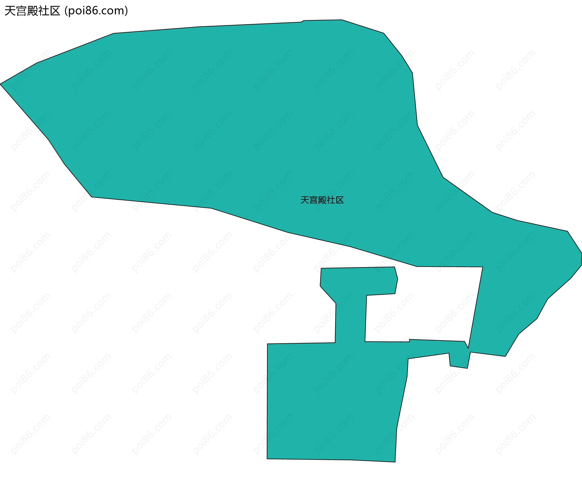 天宫殿社区边界地图
