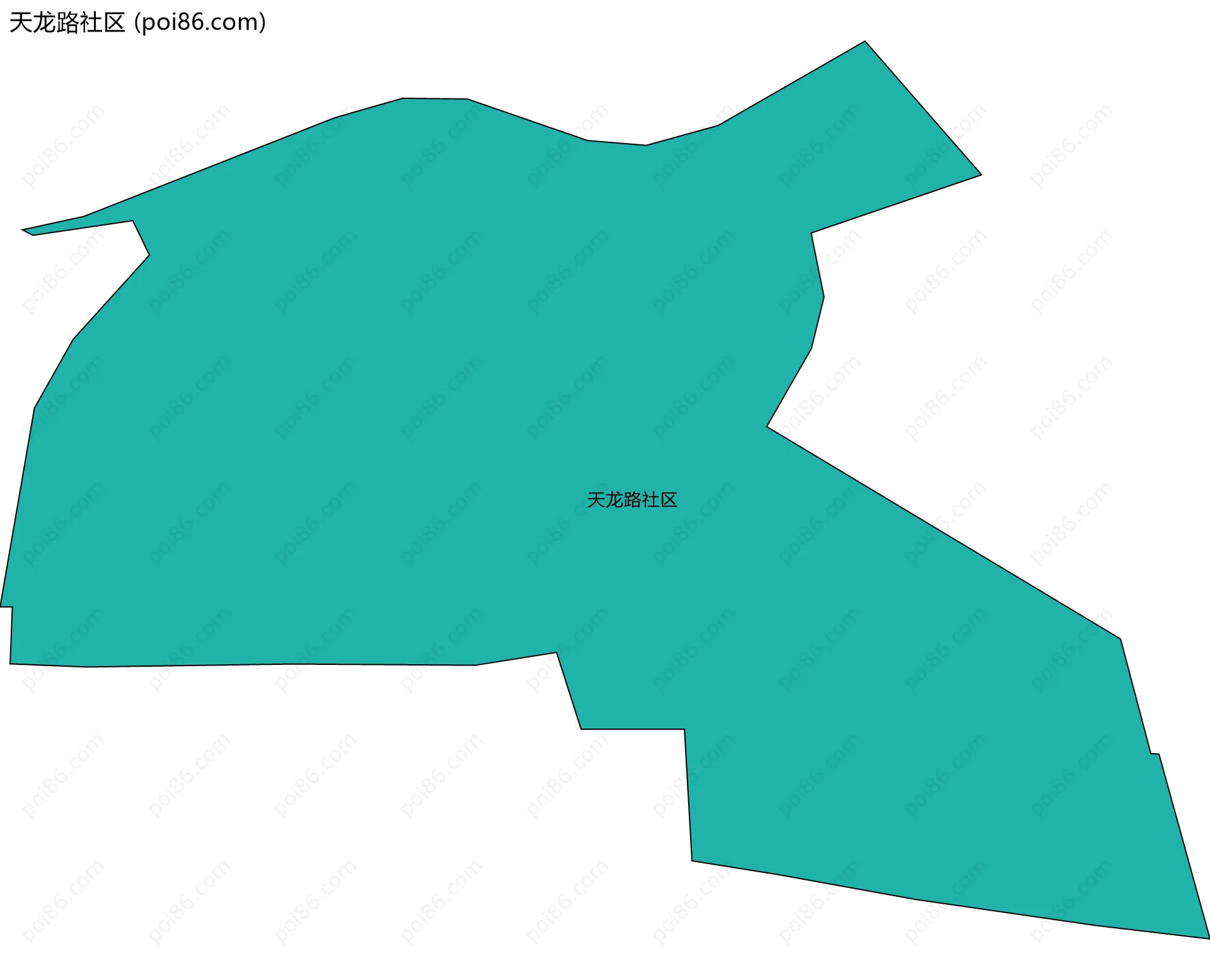 天龙路社区边界地图