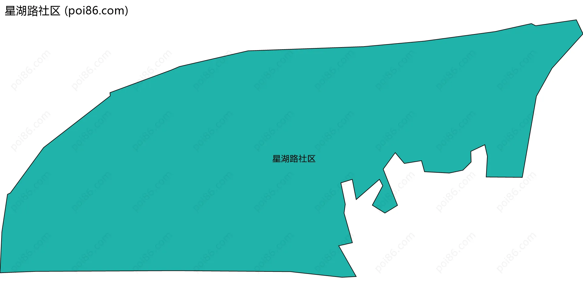 星湖路社区边界地图