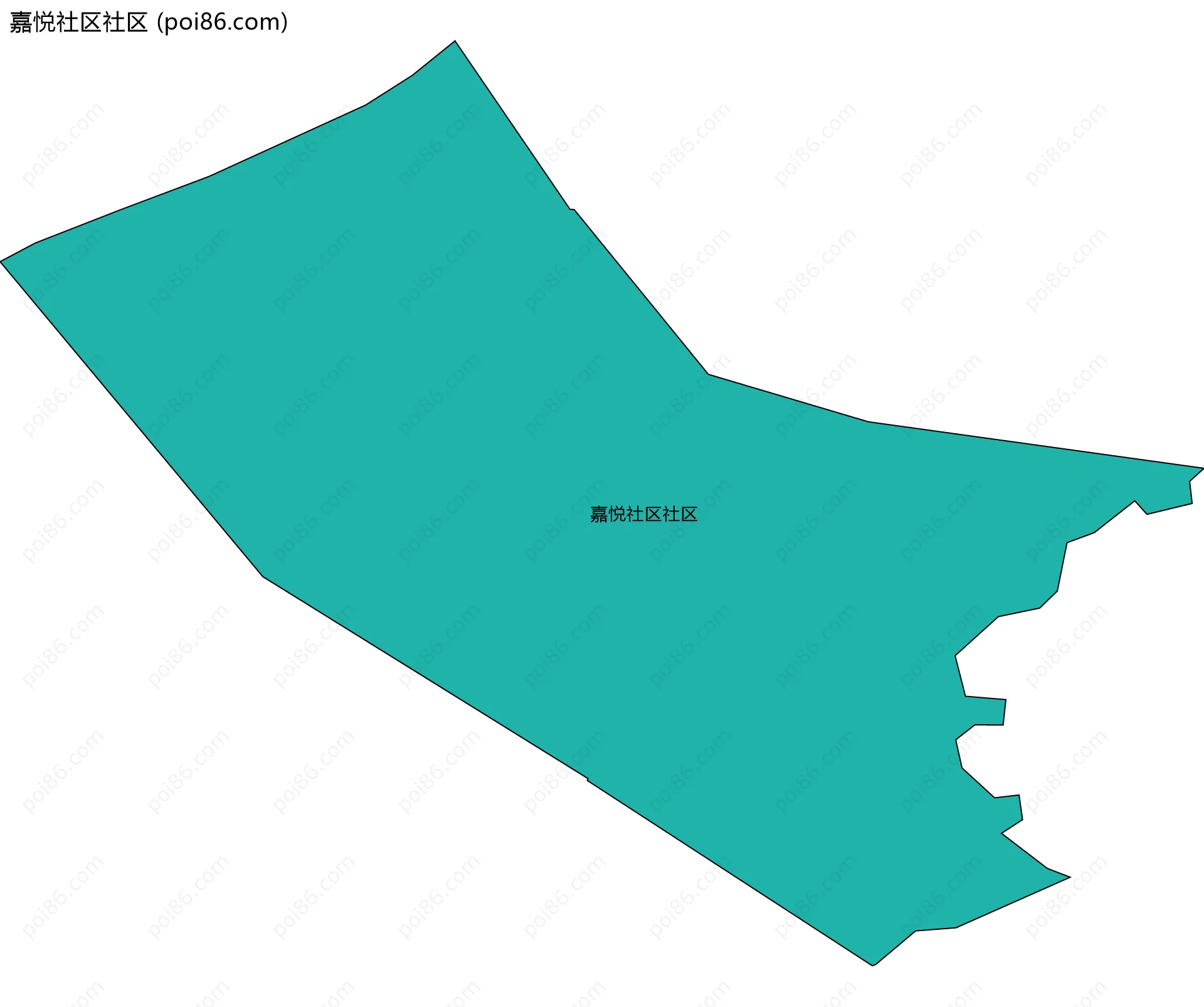 嘉悦社区社区边界地图