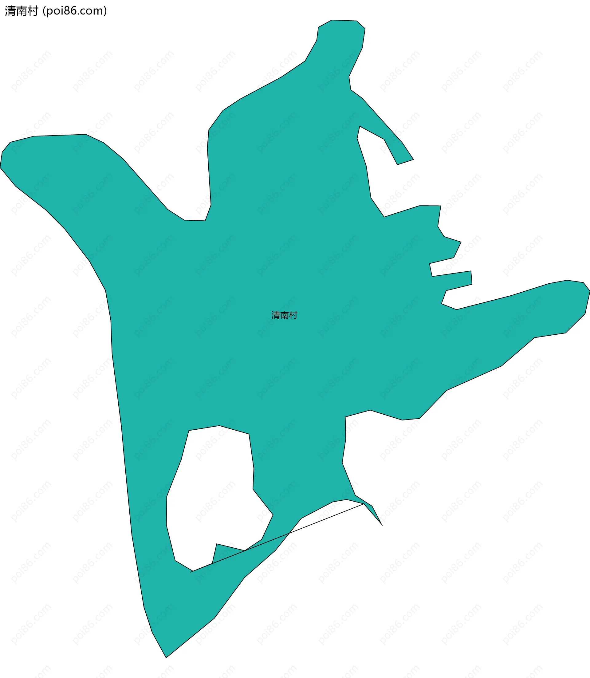 清南村边界地图