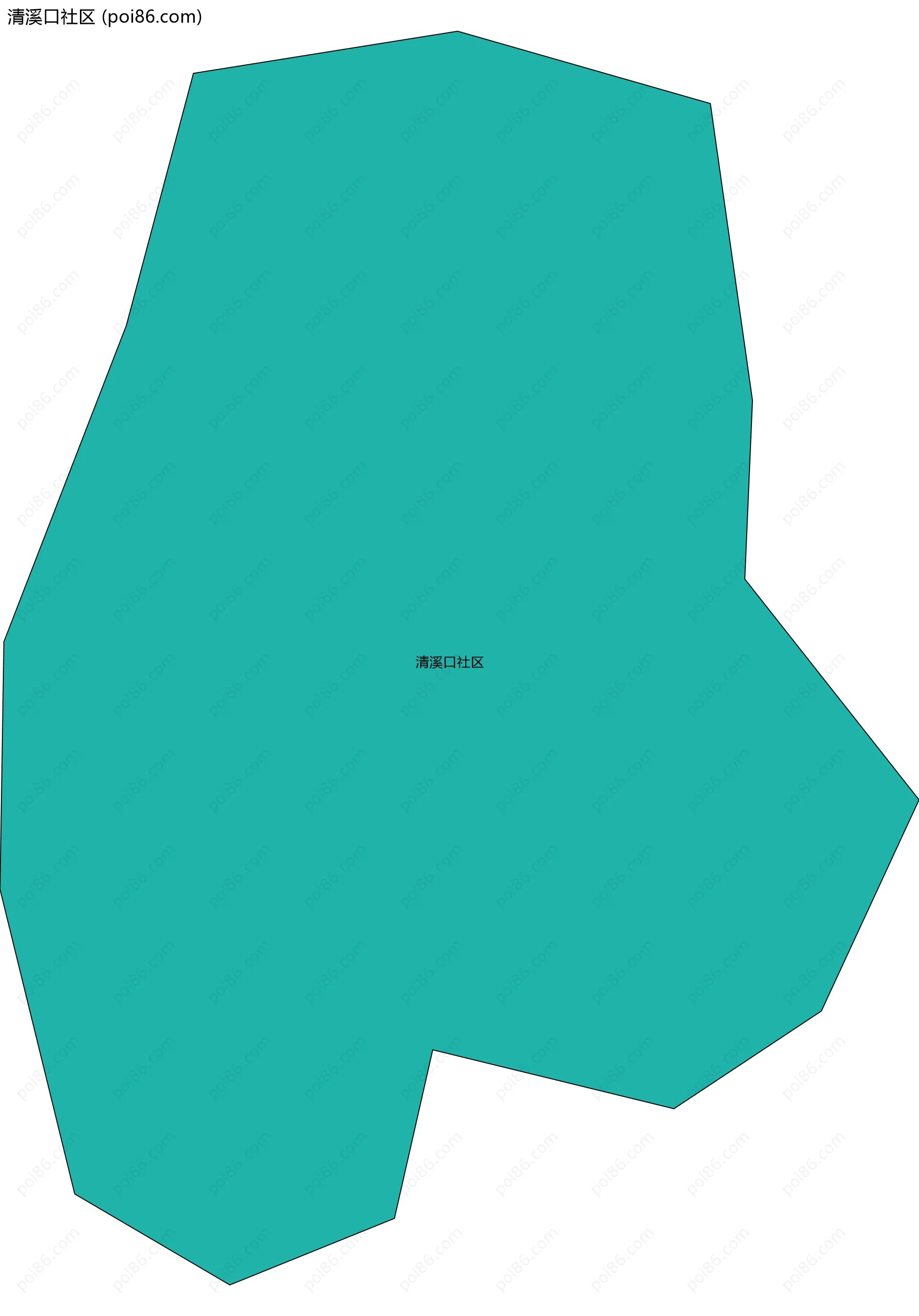 清溪口社区边界地图