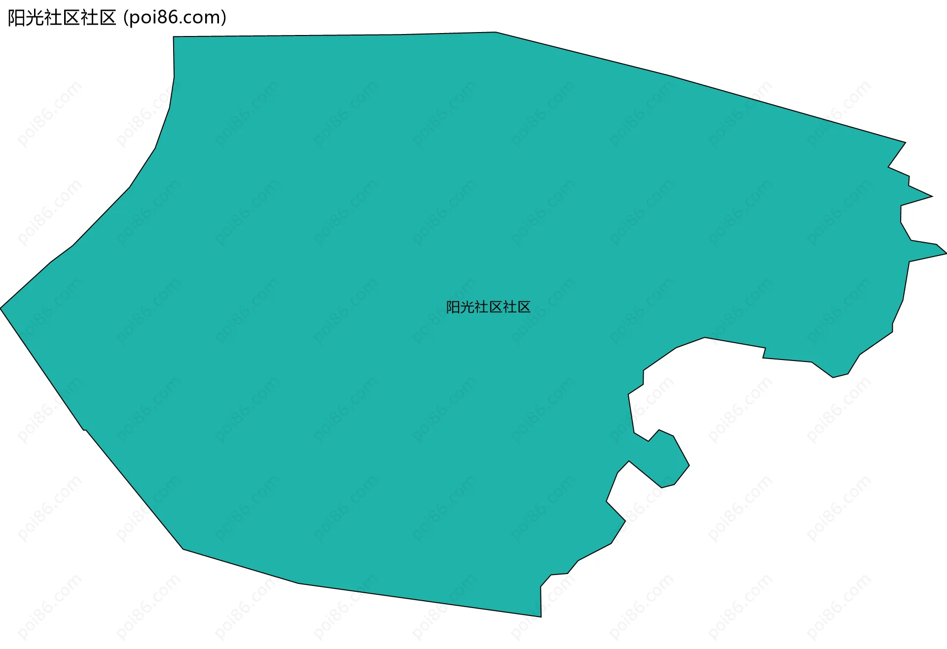 阳光社区社区边界地图