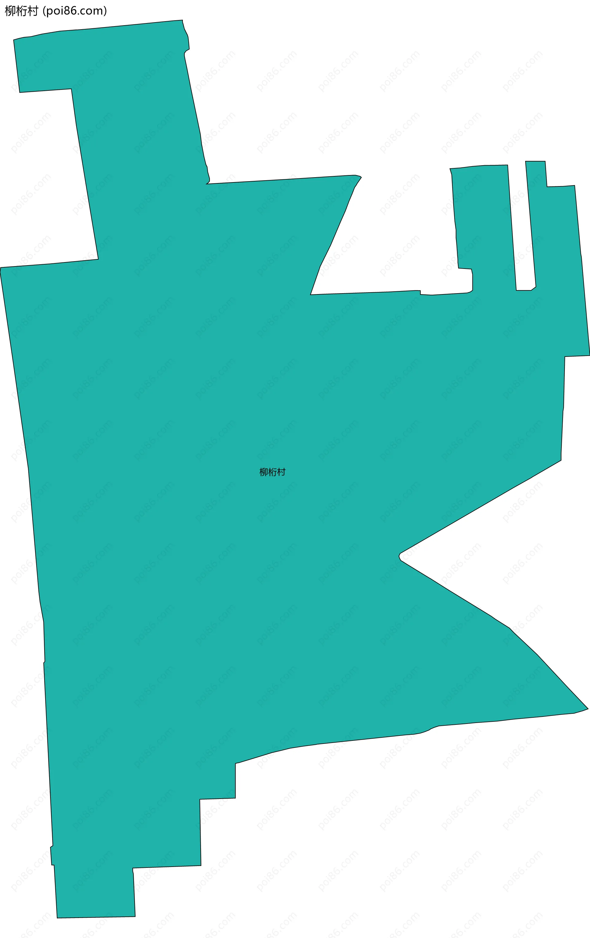 柳桁村边界地图