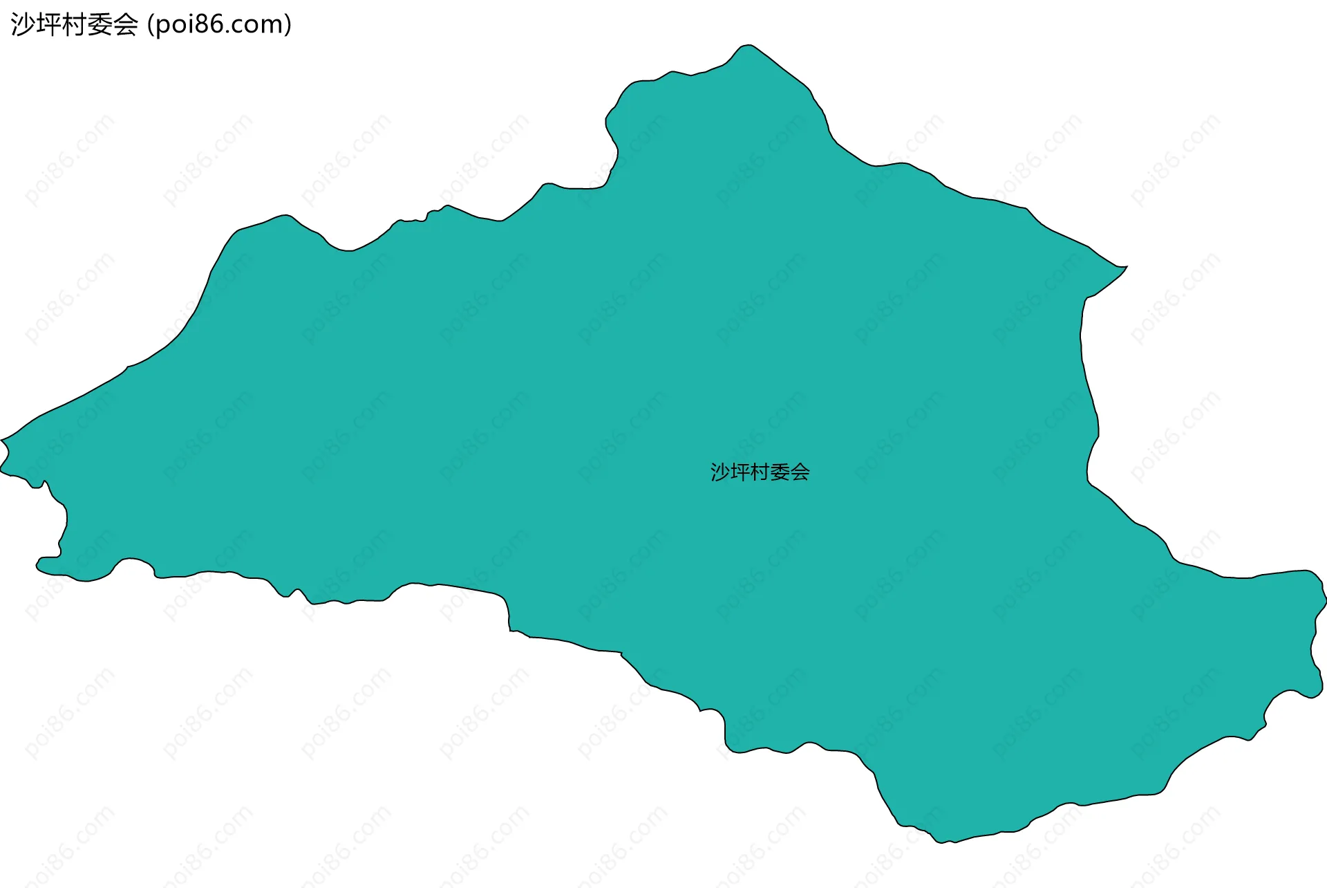 沙坪村委会边界地图