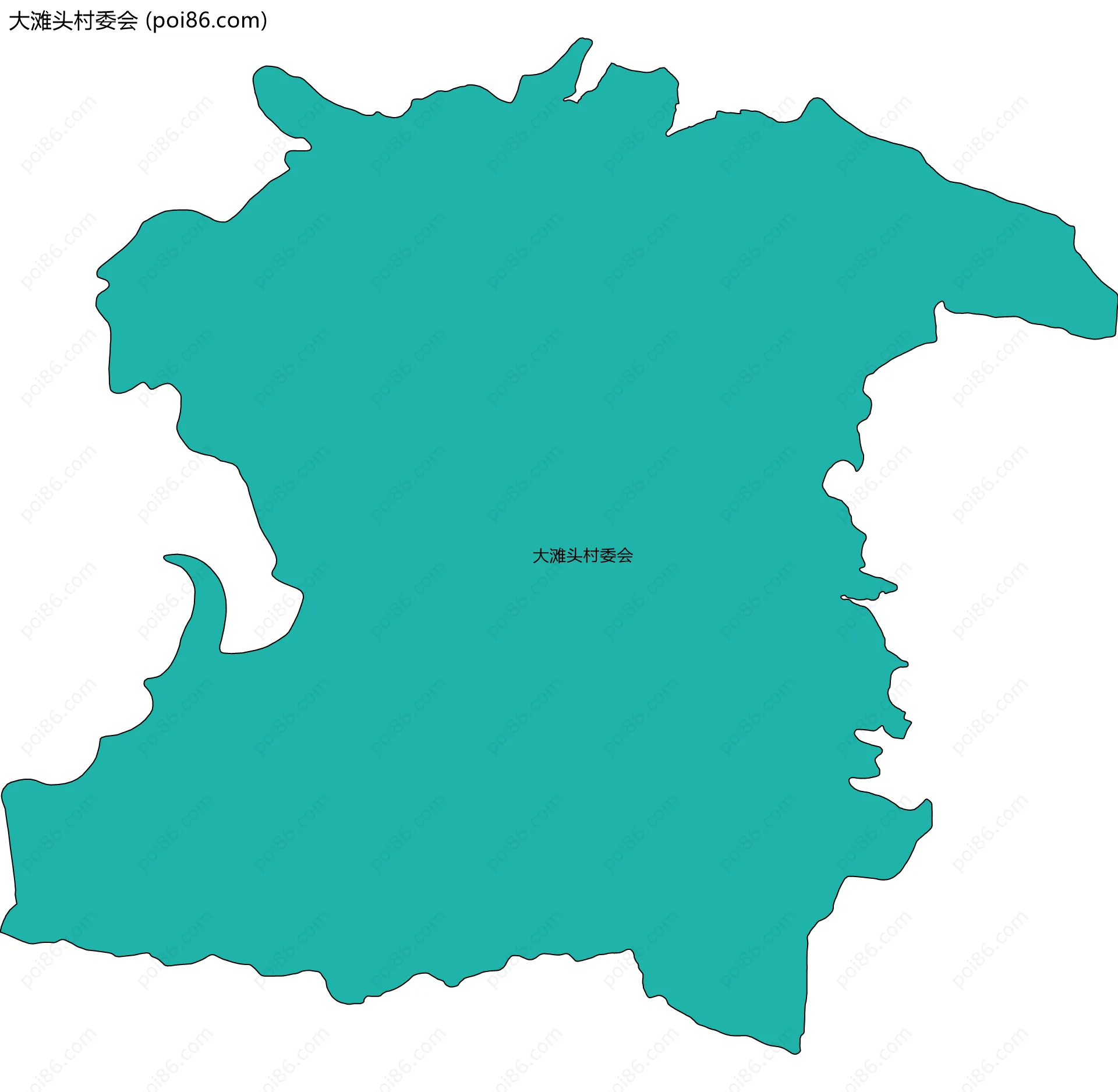 大滩头村委会边界地图