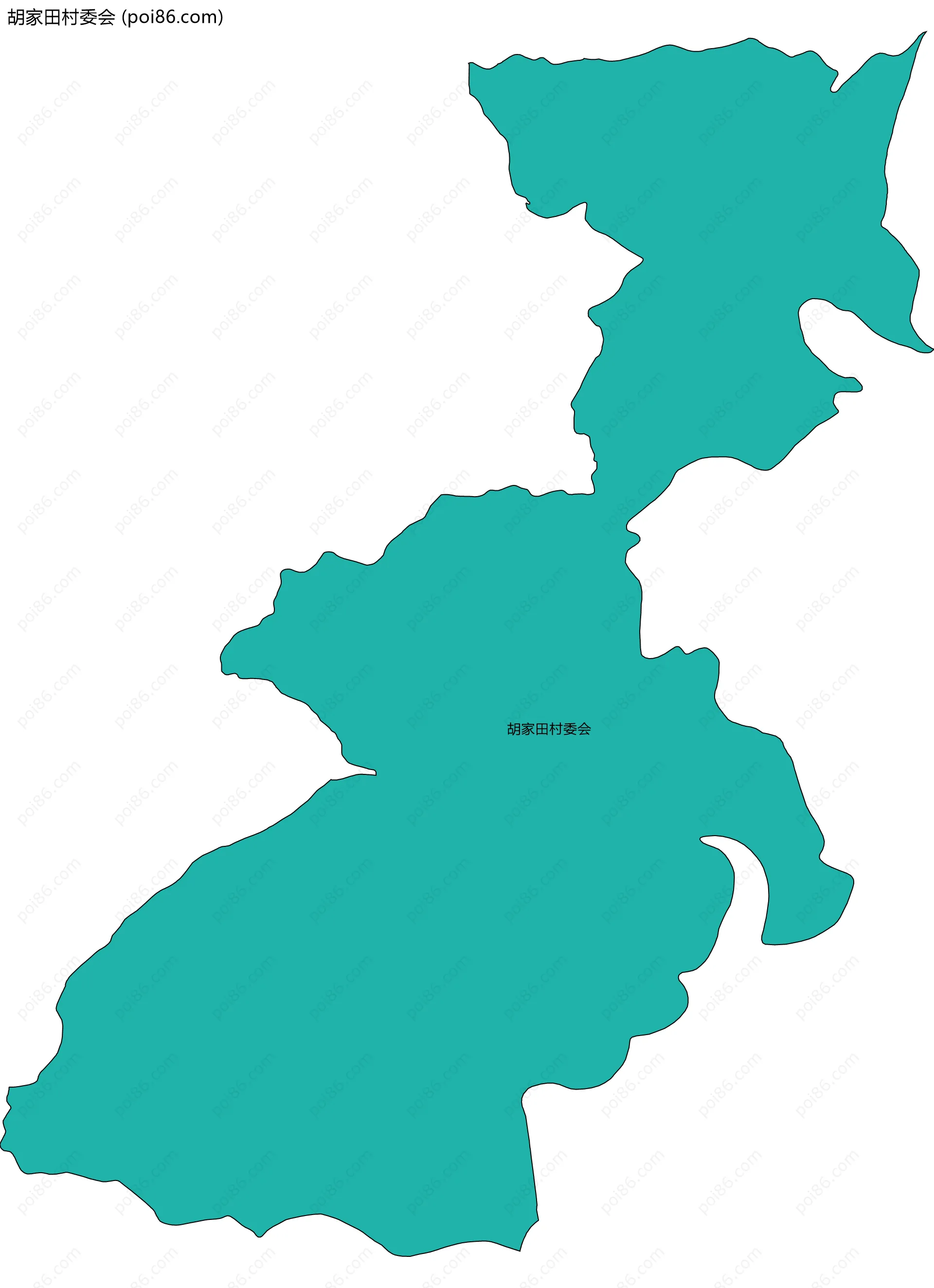 胡家田村委会边界地图