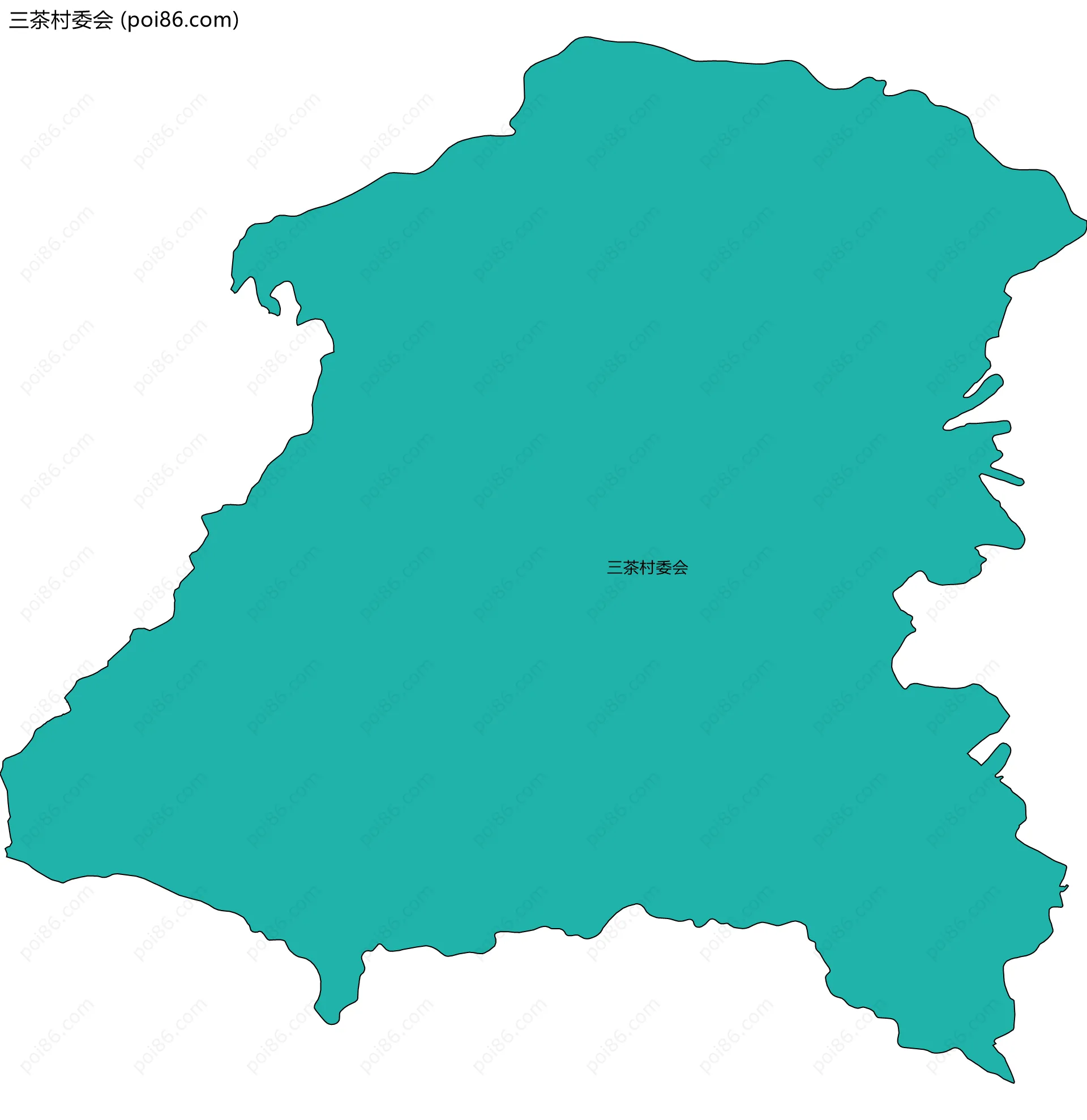 三茶村委会边界地图