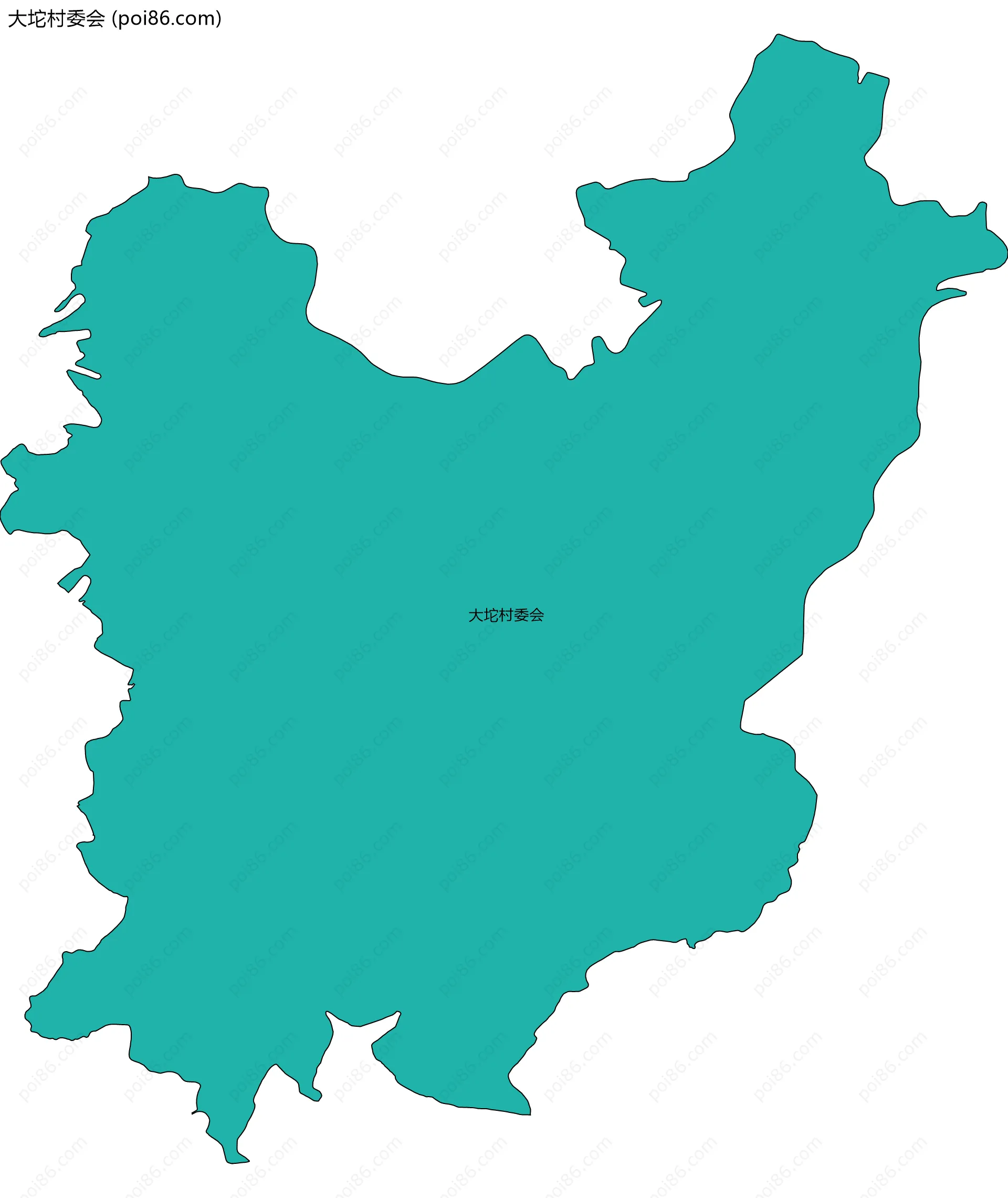 大坨村委会边界地图