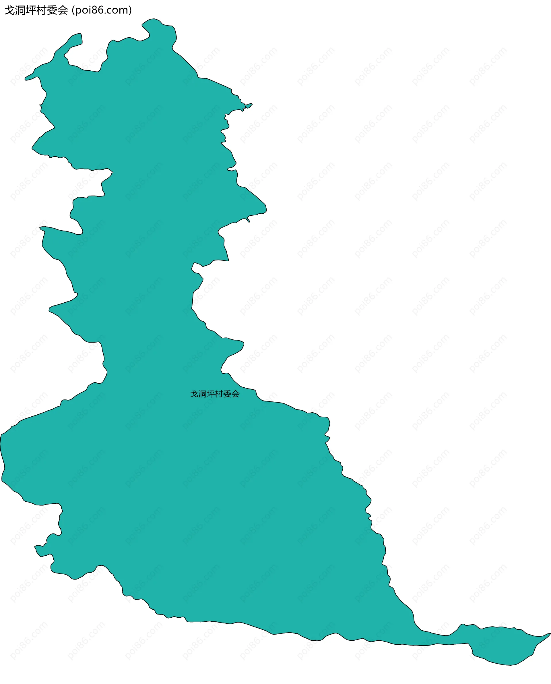 戈洞坪村委会边界地图