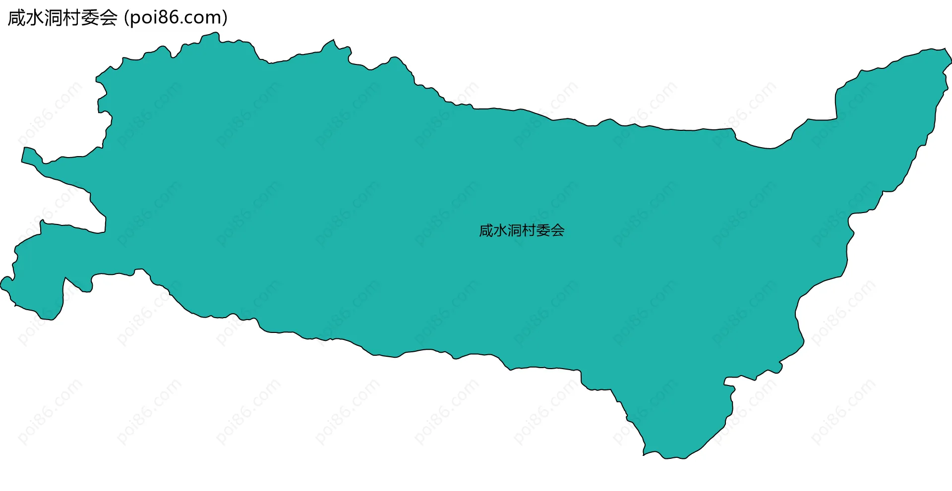 咸水洞村委会边界地图