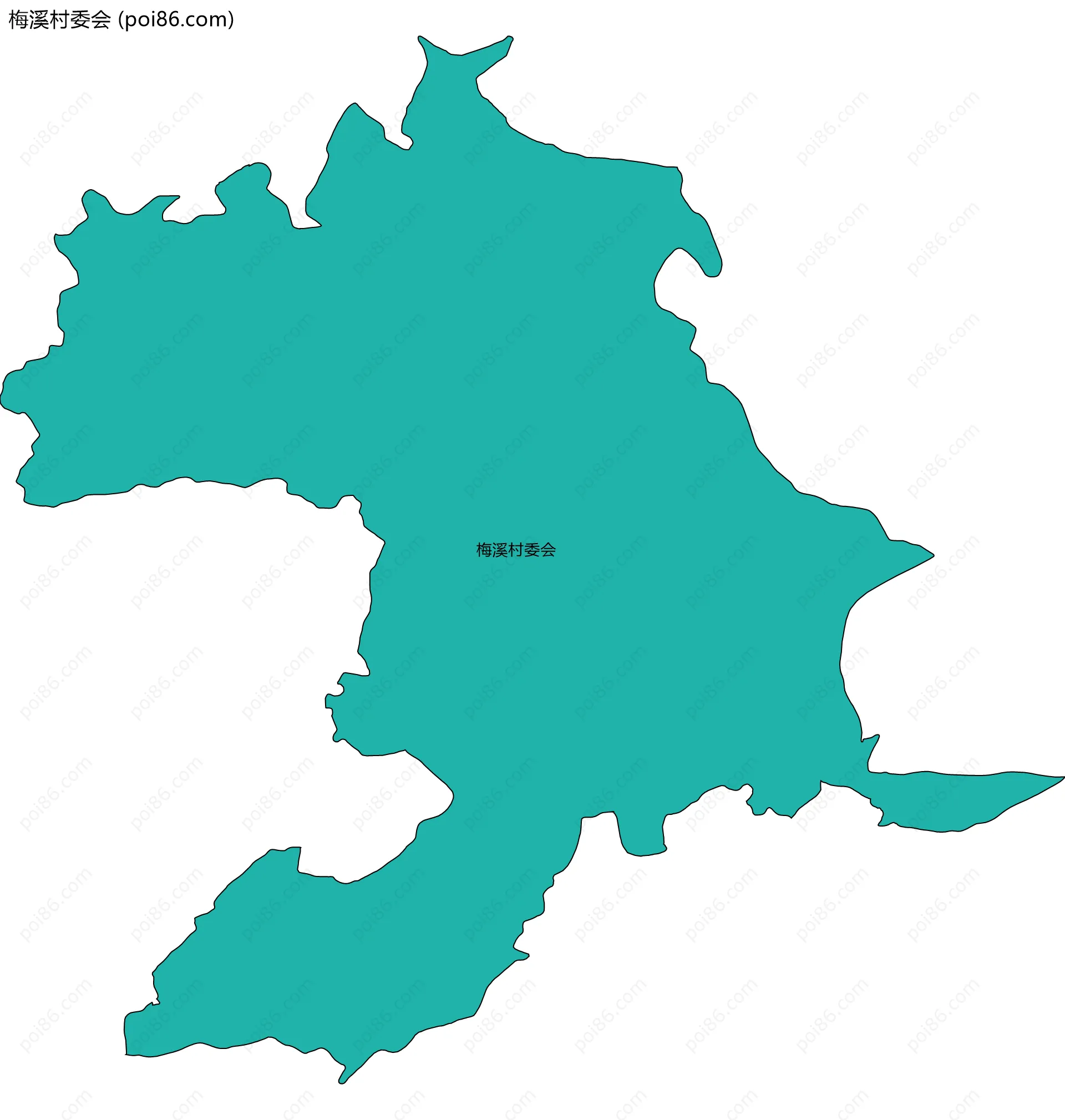 梅溪村委会边界地图