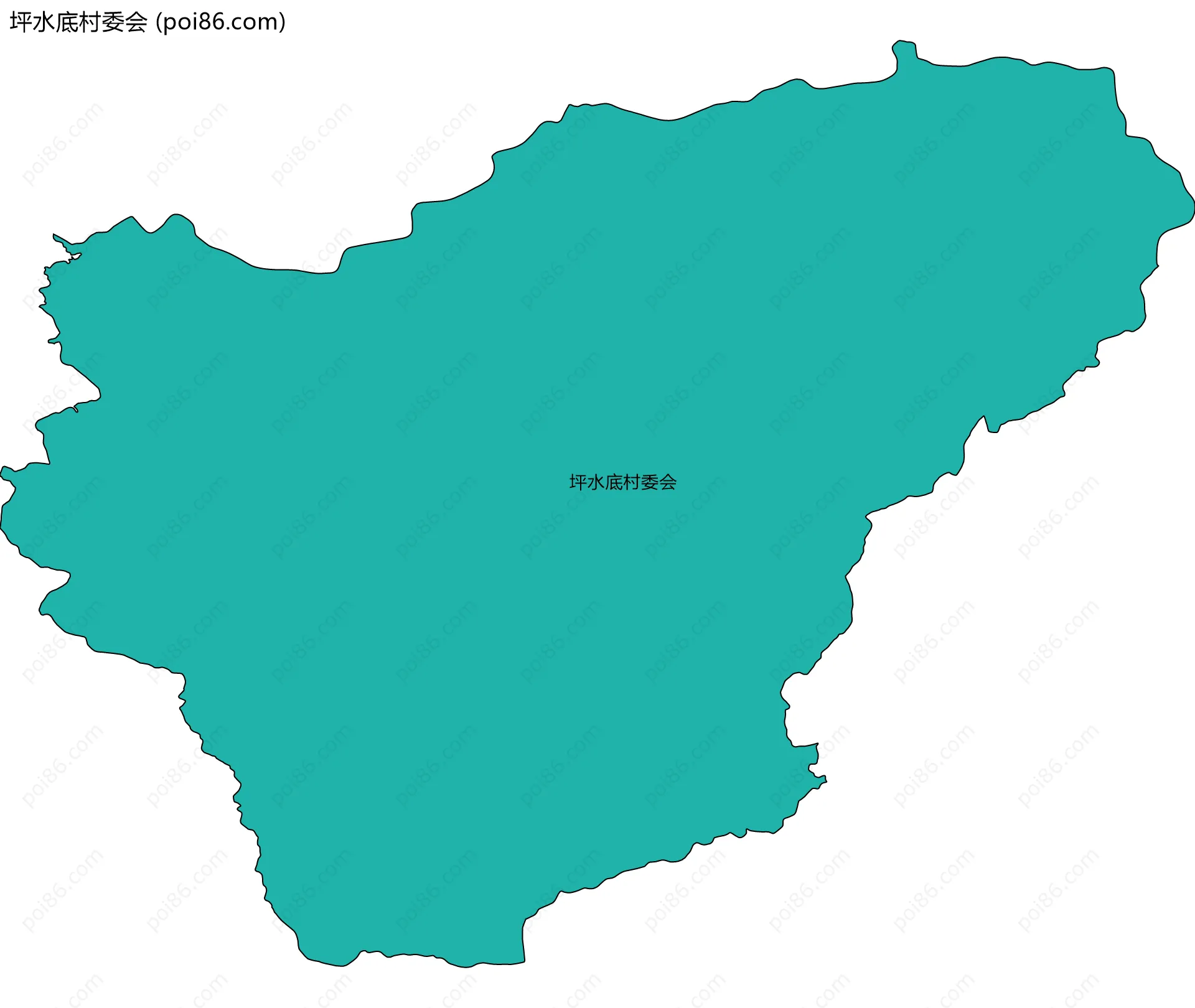 坪水底村委会边界地图
