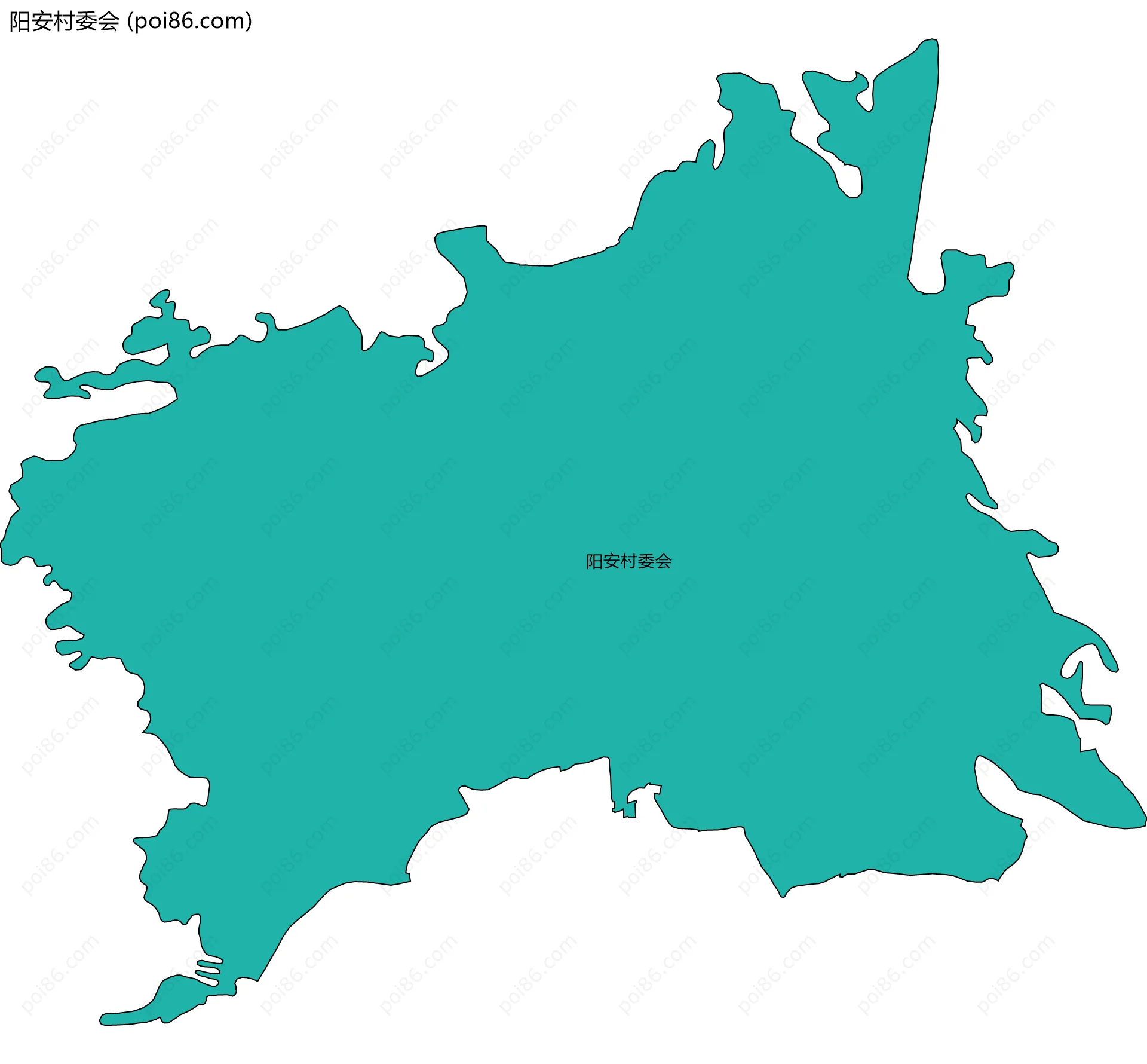 阳安村委会边界地图